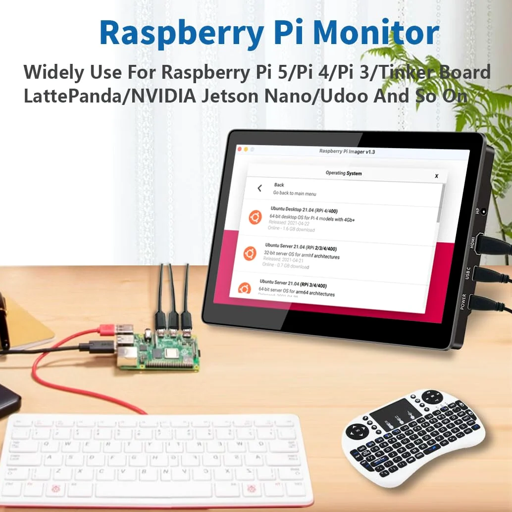 Portable écran Tactile,Moniteur Portable 8.9'' | 1920 x 1200 | 16:10 | 450 Nits | Collage Optique | HDMI/USB-C Mini écran pour Raspberry PI PC/Mac/Game consloe