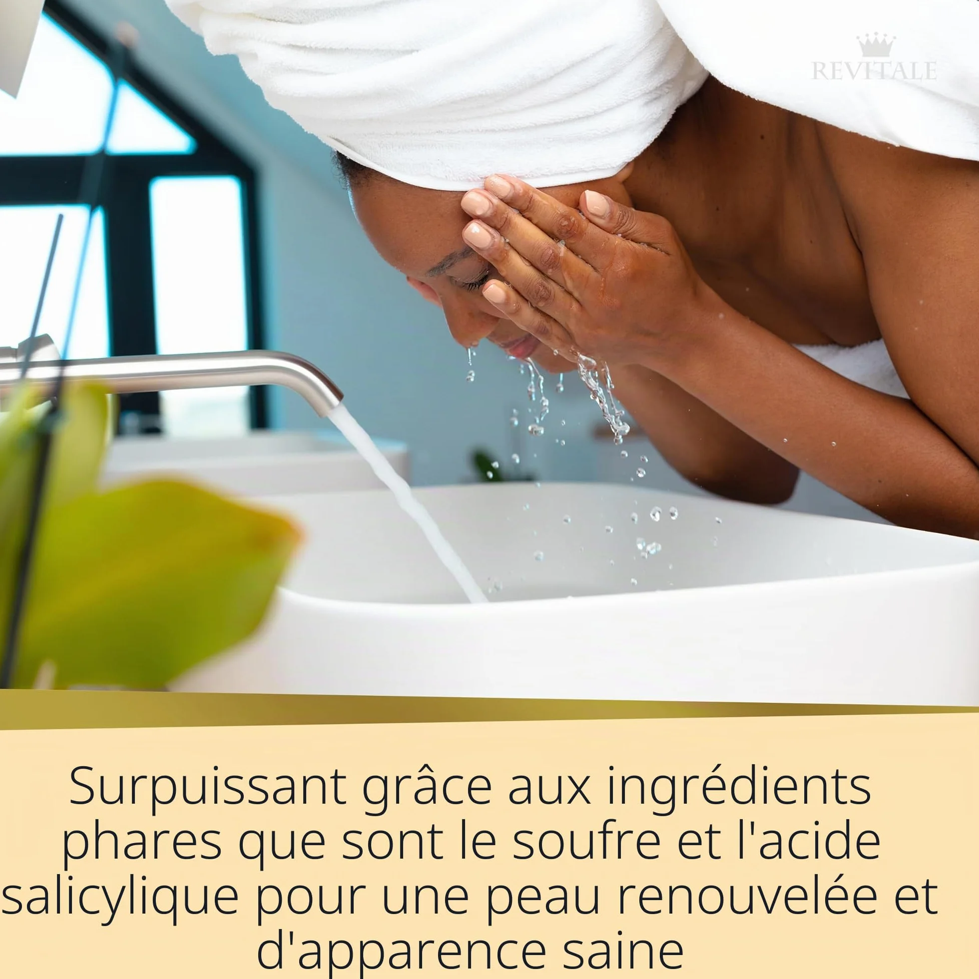 Revitale Savon Exfoliant Avancé BHA à l’Acide Salicylique et au Soufre Barre Exfoliante Clarifiante