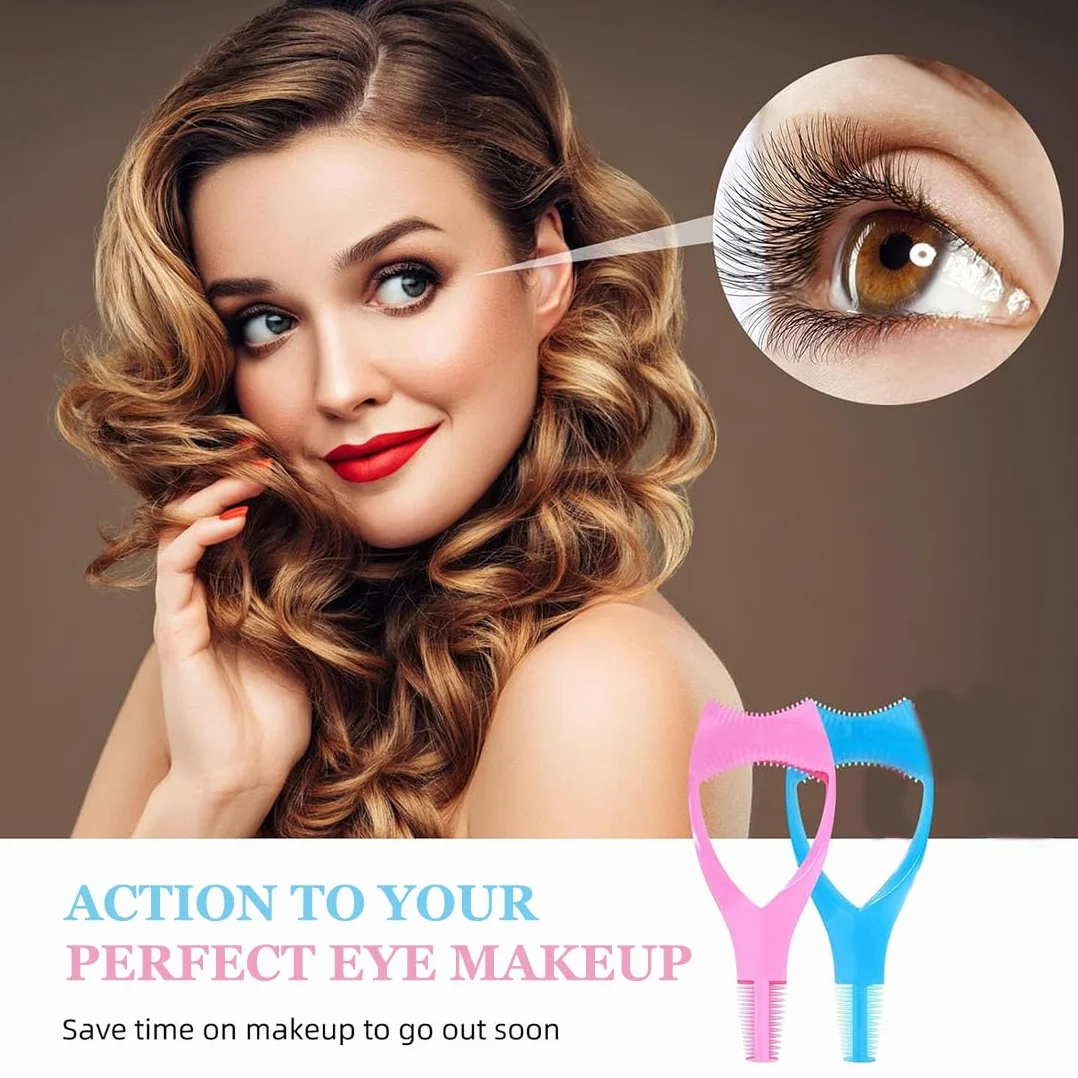 Maquillage Cils 3 En 1 Mascara Guide Applicateur Silicone 2 Pièces