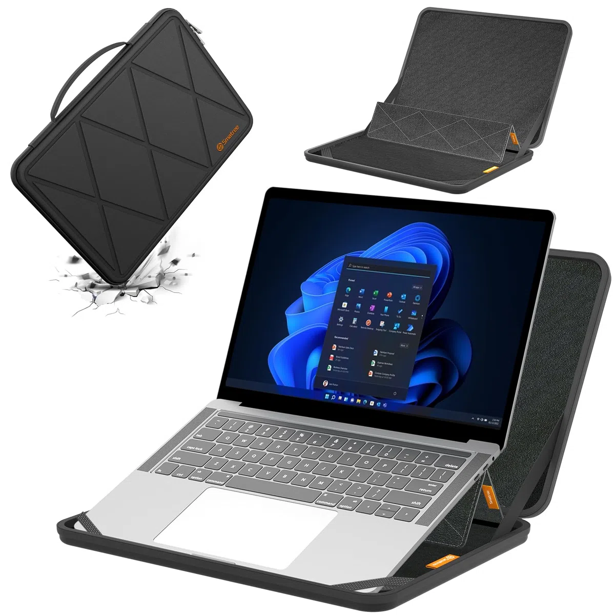 Smatree MS56 Housse de Protection en EVA Rigide avec Support Compatible pour 14 Pouce Lenovo ThinkPad L14 Gen 5/X1 Yoga Gen8/7/6 2 in 1,X1 Carbon Gen11/10,pour IdeaPad Flex 5i/5,ThinkBook 14 Gen 6/7
