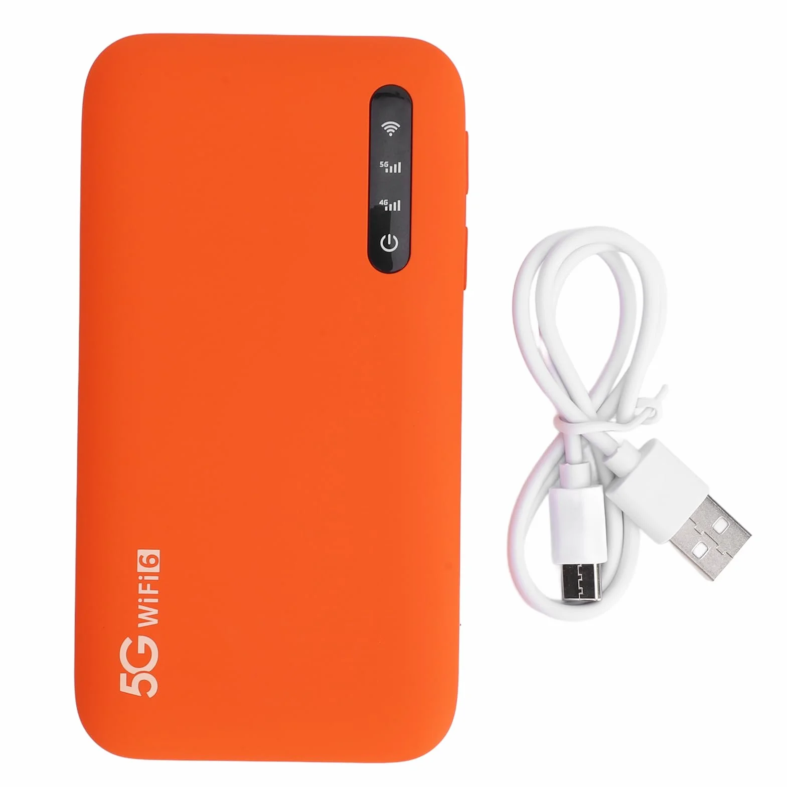 Routeur Hotspot Mobile 5G, Routeur Portable WiFi6 Double Bande Haute Vitesse avec Emplacement pour Carte SIM, Prise en Charge de 16 Appareils, Batterie 6100 MAh, Vitesse de