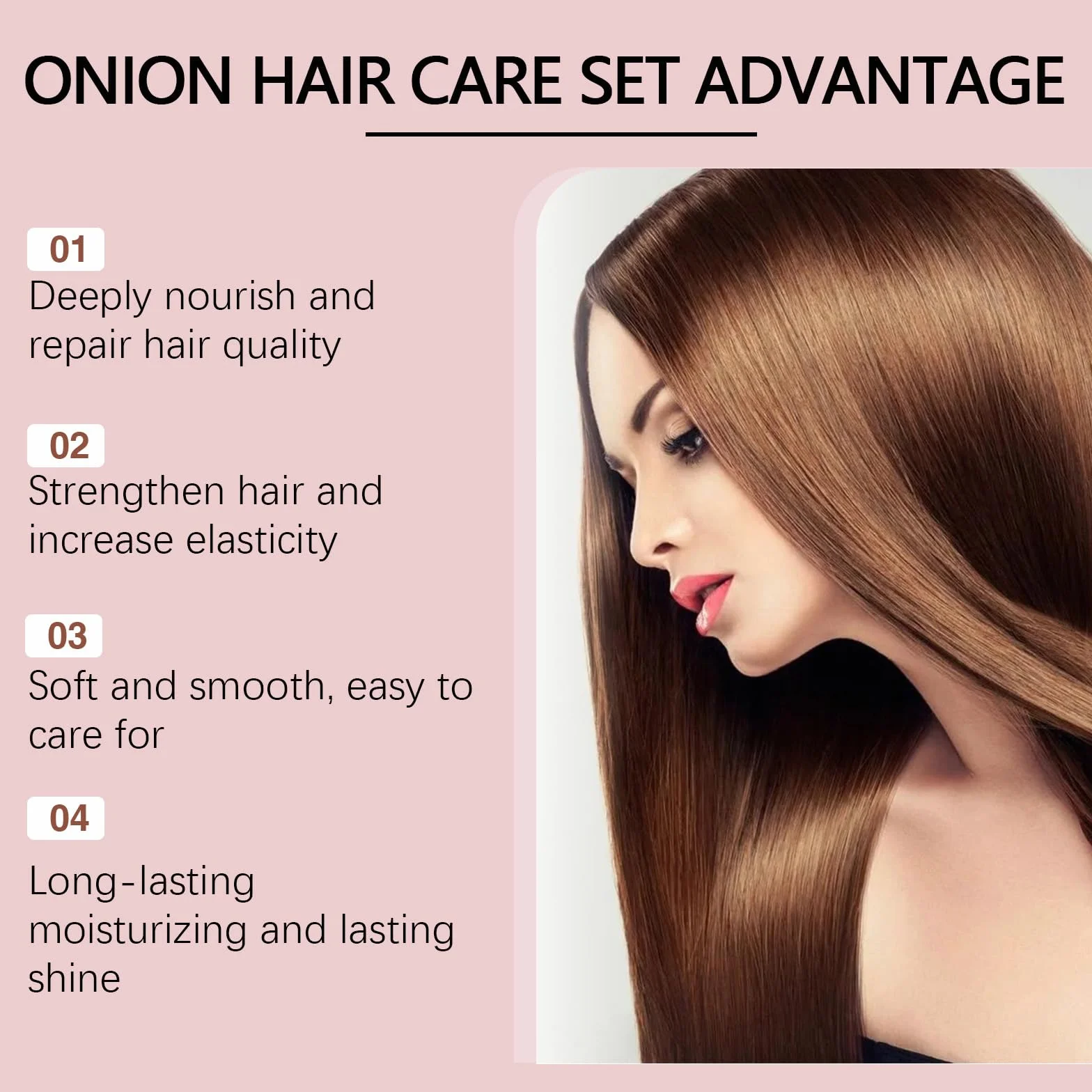 Kit anti-chute cheveux oignon biotine romarin hydratant tous types cheveux