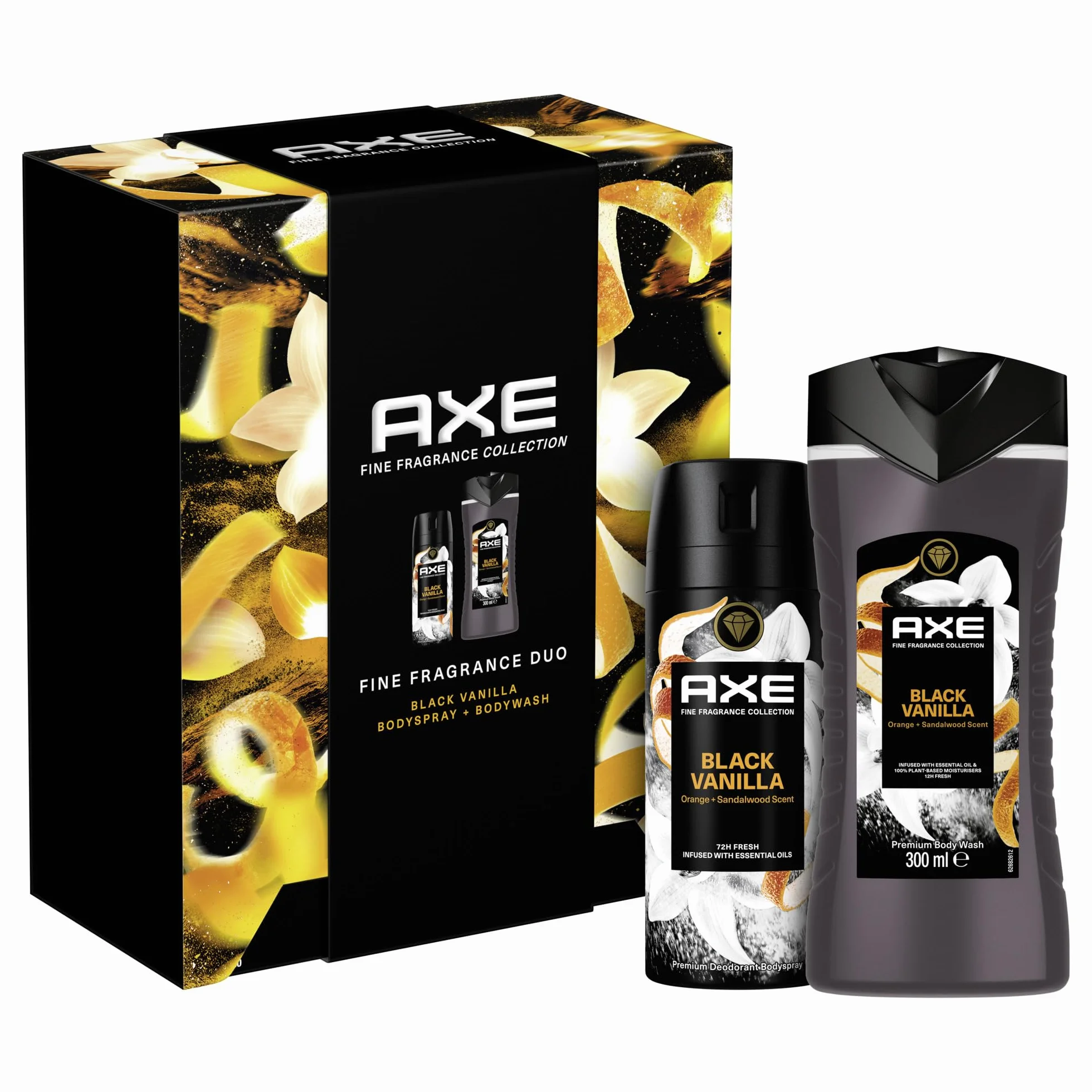 Axe Black Vanilla Coffret Cadeau Déodorant Gel Douche 150 ml 300 ml