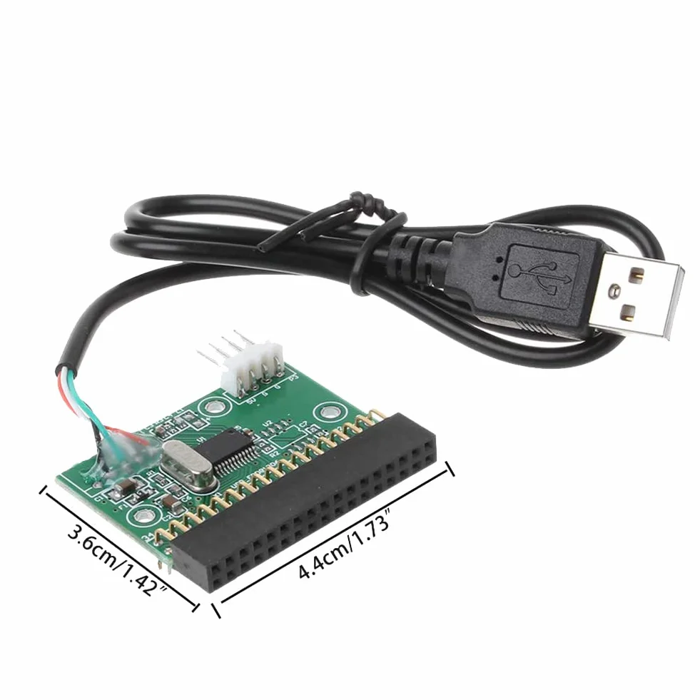 Adaptateur connecteur lecteur disquette 34 broches vers USB 1,44 Mo 8,9 cm