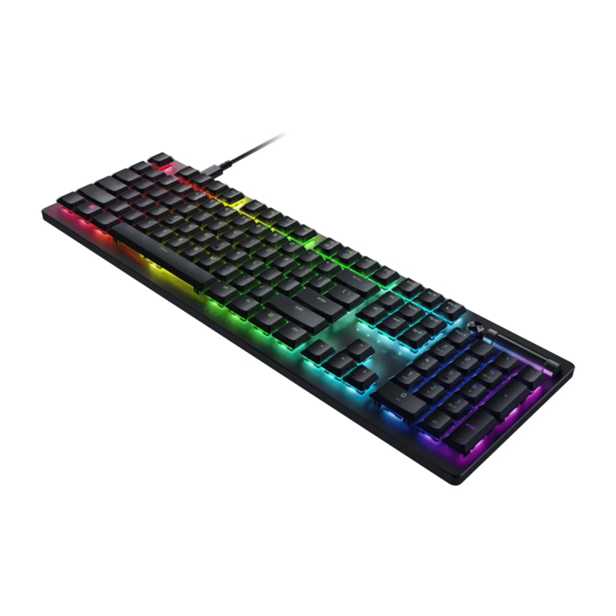 Razer DeathStalker V2 (commutateur Rouge) – Clavier de Jeu Optique Bas (commutateurs optiques linéaires, câble de Type C Amovible, Touches gravées au Laser, Chrome RVB) | Noir