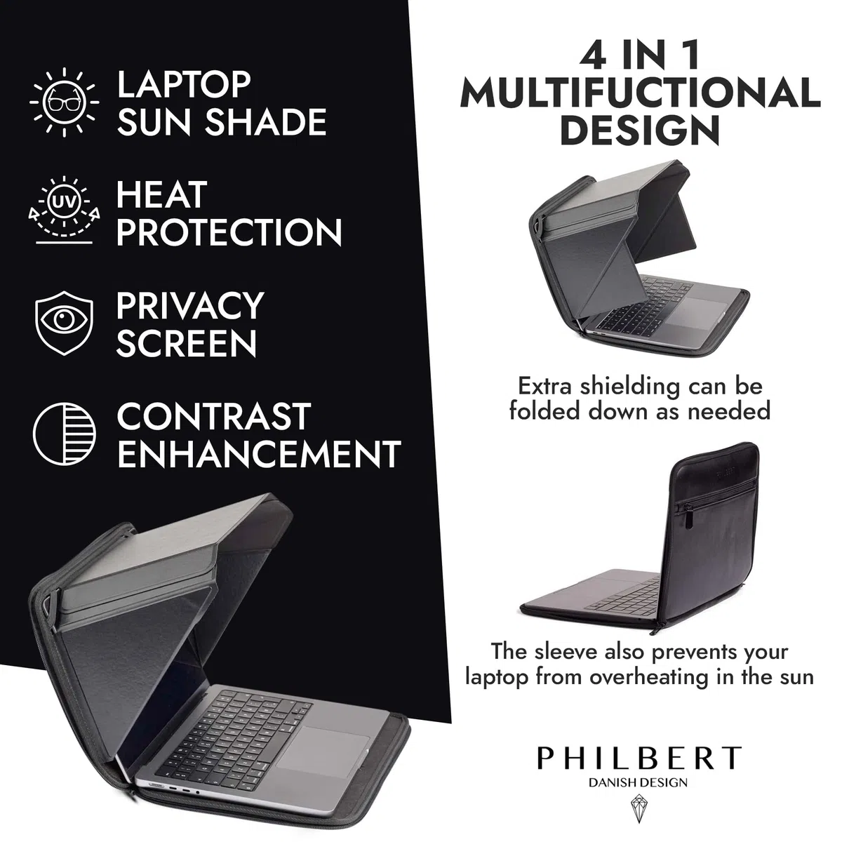 Pare-Soleil et Housse de Protection visuelle | Universel pour Tous Les MacBook 13