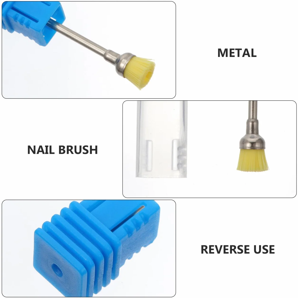 LIFKOME 5 pièces Brosse de Nettoyage pour Ongles Manucure Pédicure Professionnel Kit Nail Art