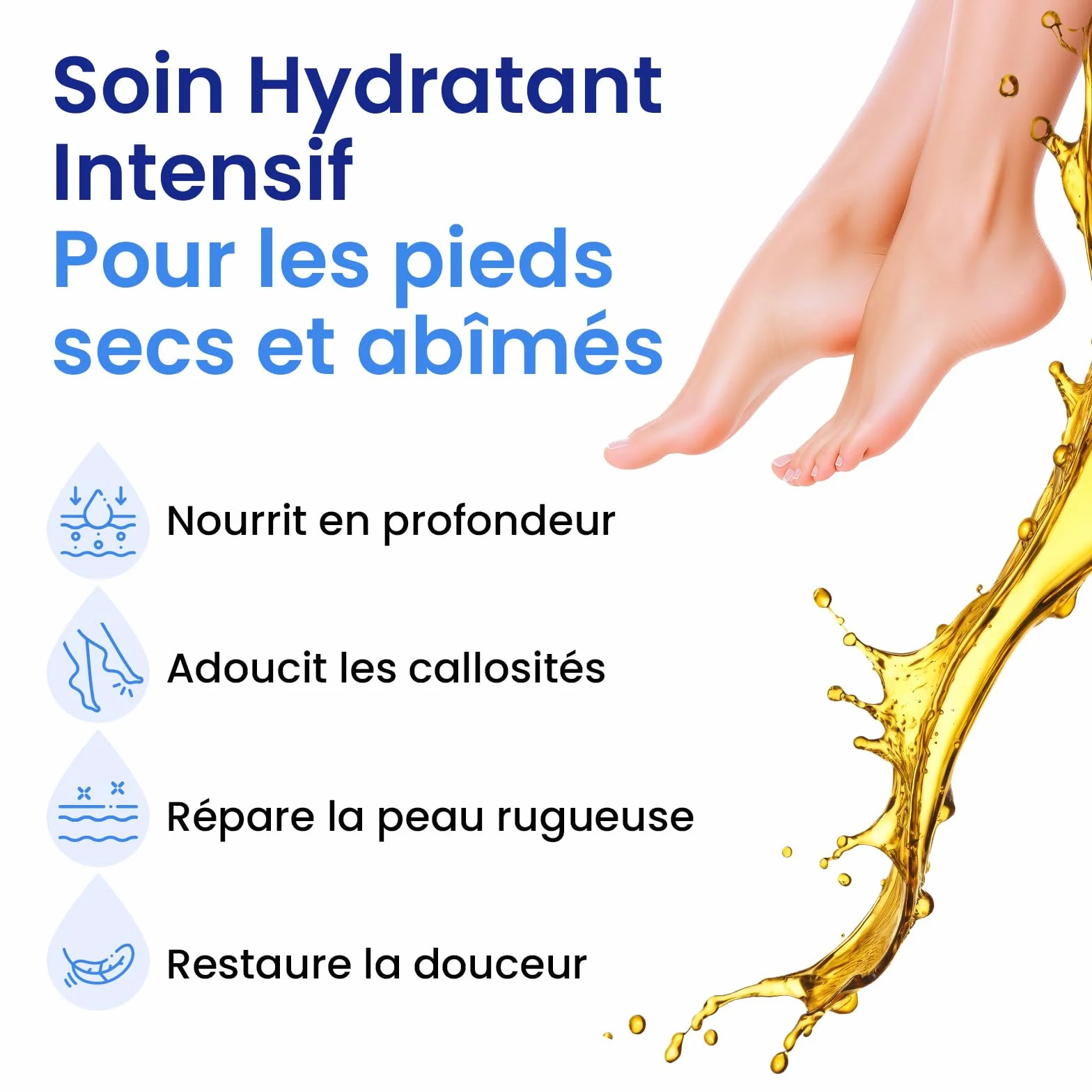 Masque Pieds Hydratant à la Noix de Coco, Soin au Beurre de Karité, Huile de Jojoba et Vitamine E, 6 Paires