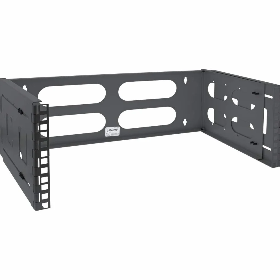 InLine Étagère Murale 4U Noir Profondeur 24-40 cm 48,3 cm
