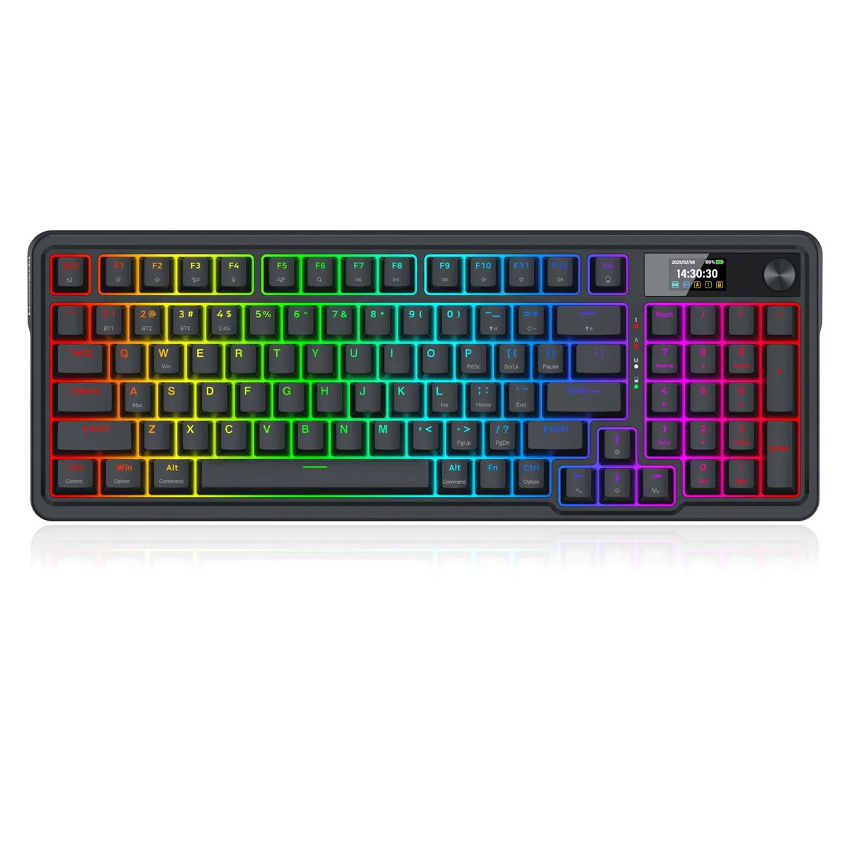Redragon K719 Clavier sans Fil Gasket Ecran TFT 95 Touches Molette