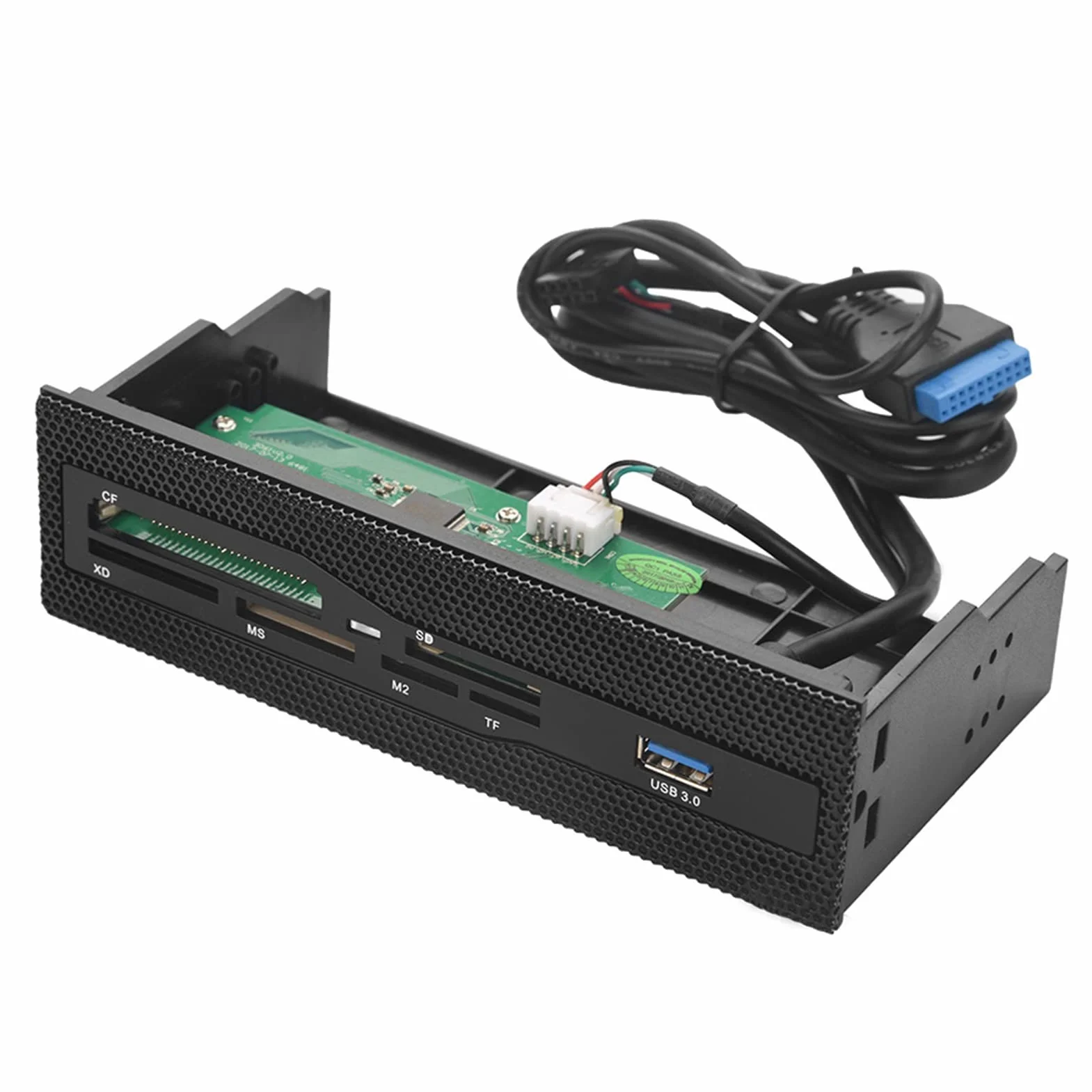 KIMISS Lecteur de Carte Interne PC USB 3.0 M2 SD MS XD CF TF Panneau Avant