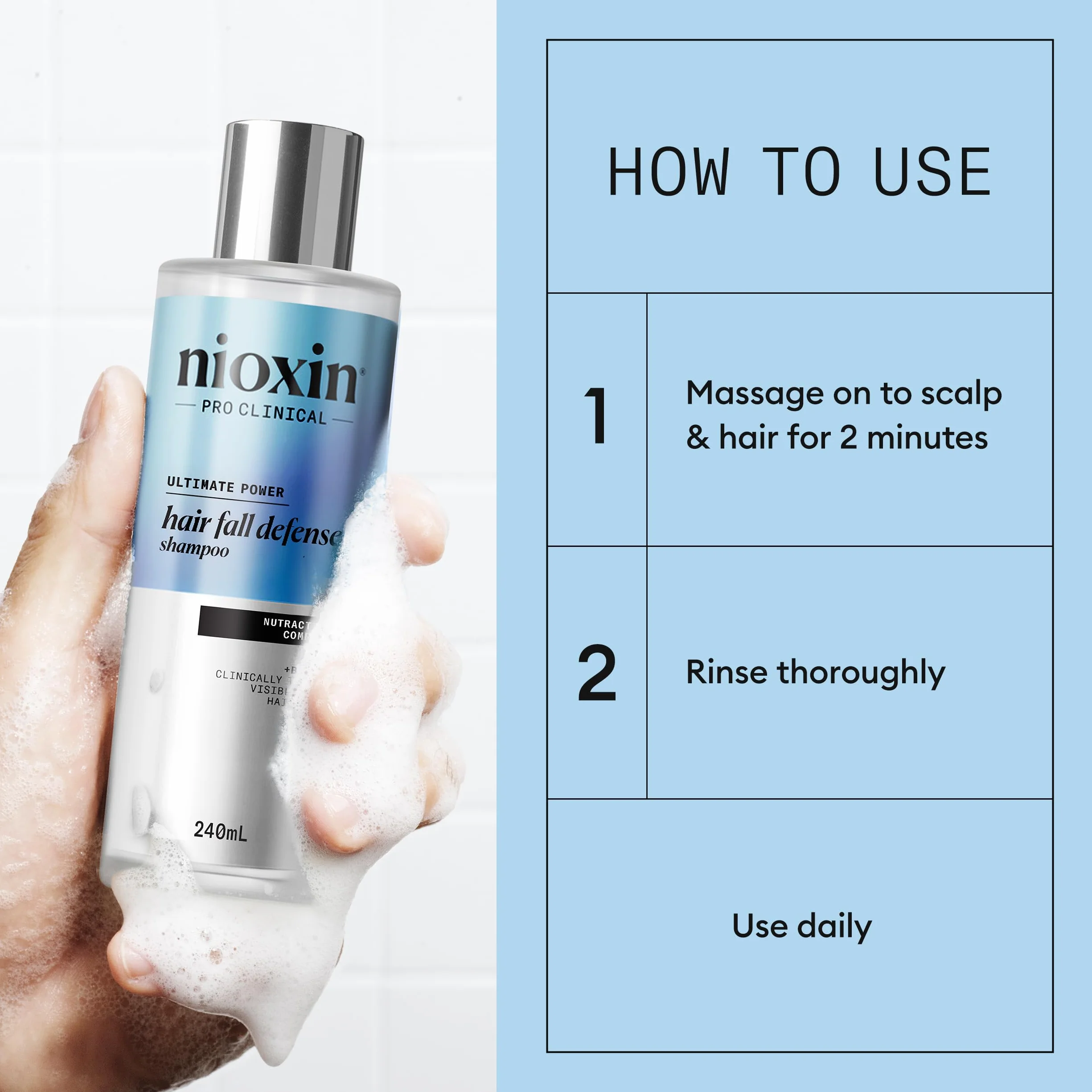 Nioxin Anti Hair Loss Shampoo 240ml - Shampooing Anti-Chute