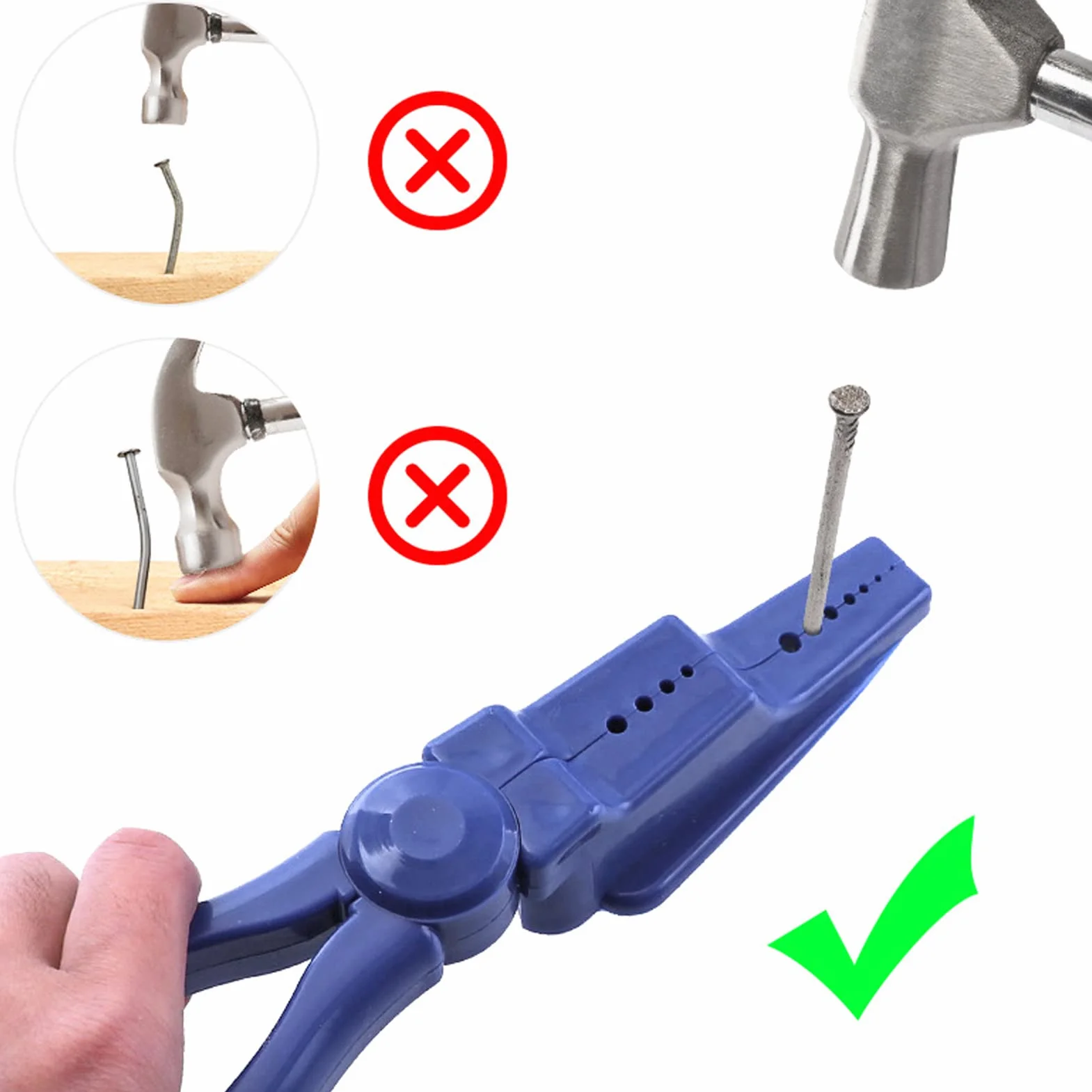 Pince de Maintien des Ongles ABS Guide de Protection Doigt pour Vis à Ongles
