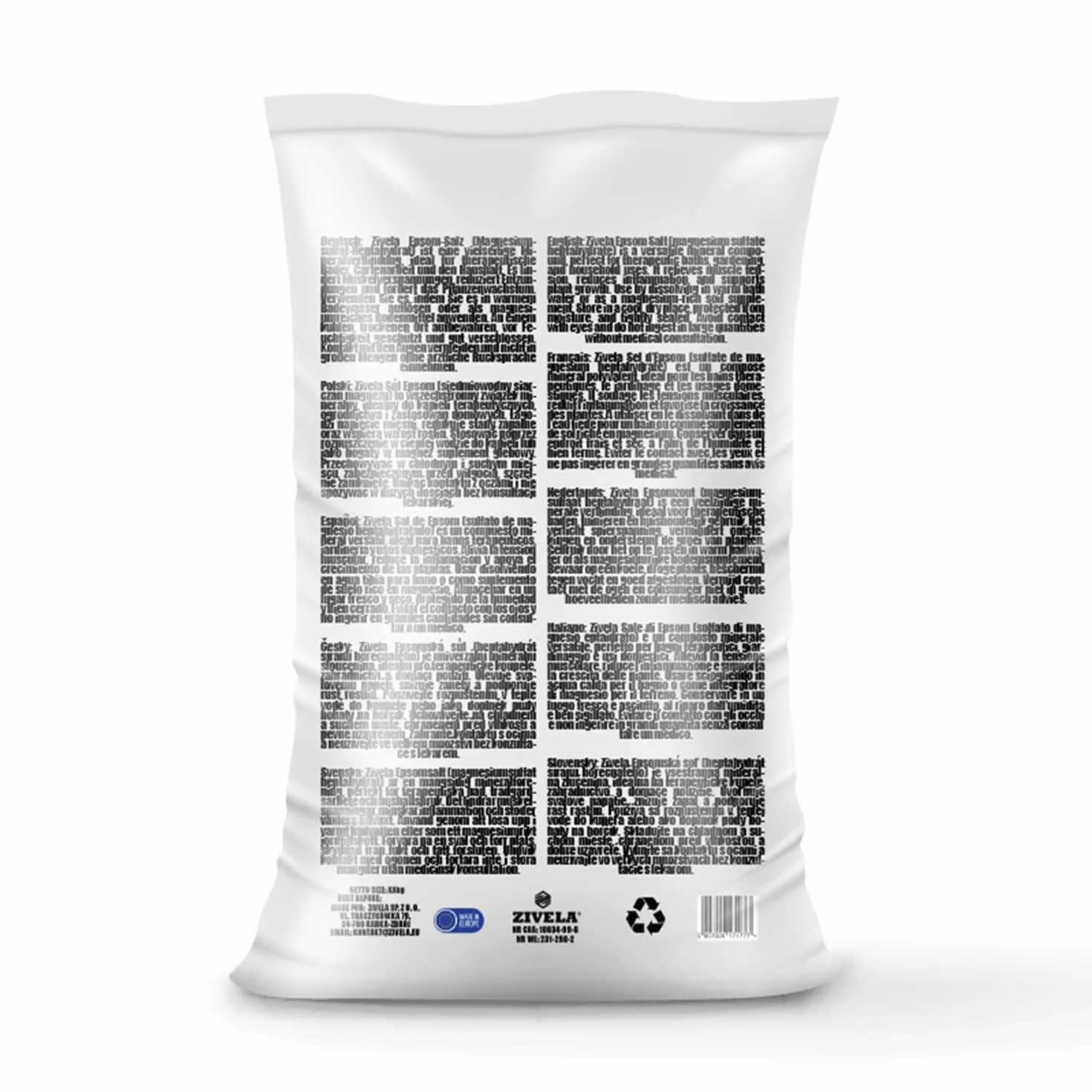 Sel d'Epsom 1kg - Sulfate de magnésium pur pour le bain