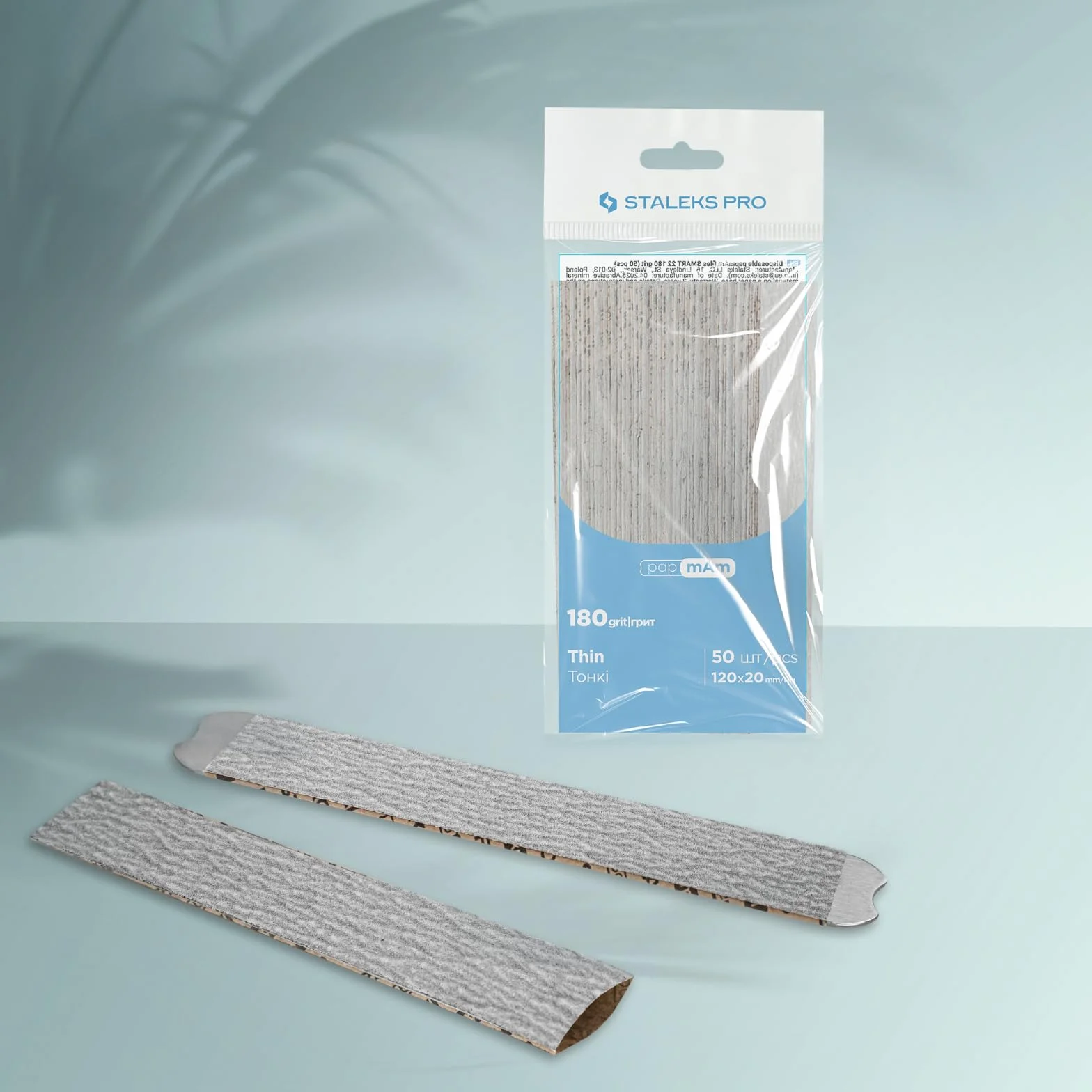 STALEKS Pro Lot de 50 limes jetables Papier écologique Grain 180