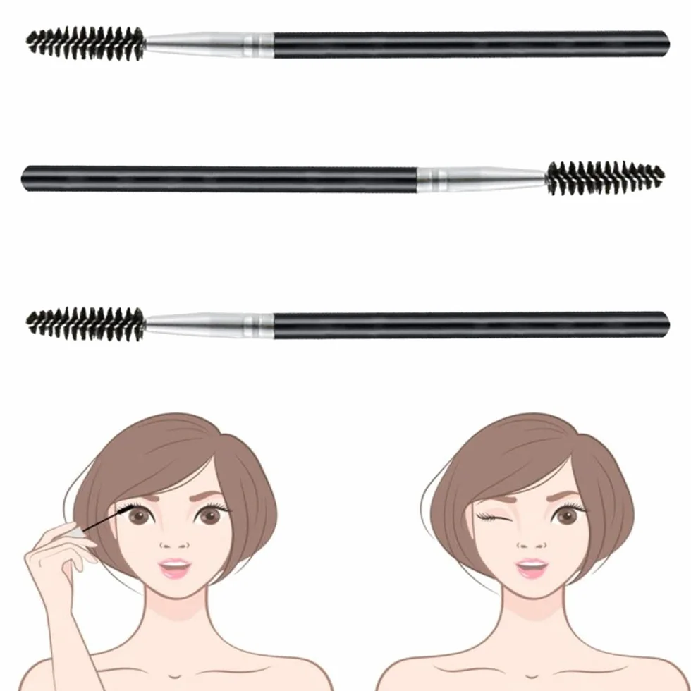 Brosse à Cils 3 Pcs, Peigne à Sourcils Portable pour Extension et Lifting