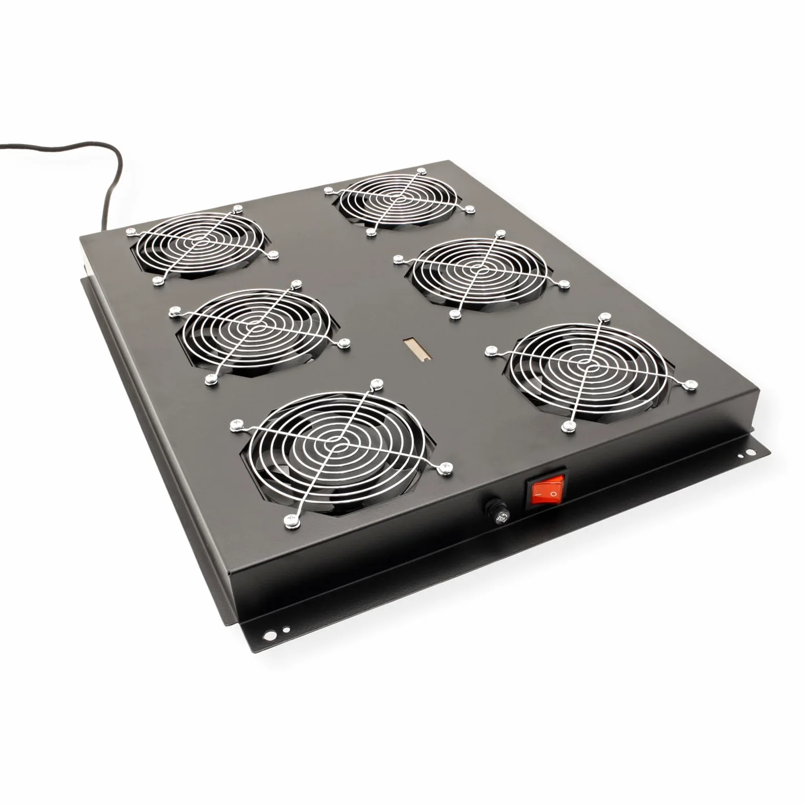 ROLINE Unité de Ventilation de Toit 19 Pouces 6 Ventilateurs, on/Off pour Armoire Serveur Noir