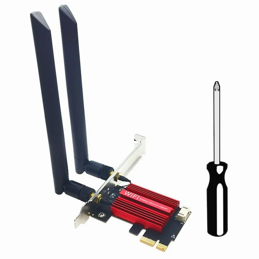 Adaptateur Réseau sans Fil WiFi 7 BE200 Pro Pcie BT5.4 Tri Bande 2,4 G/5 G/6 GHz Carte WiFi sans Fil BE200 pour Win11 Linux Facile à Utiliser