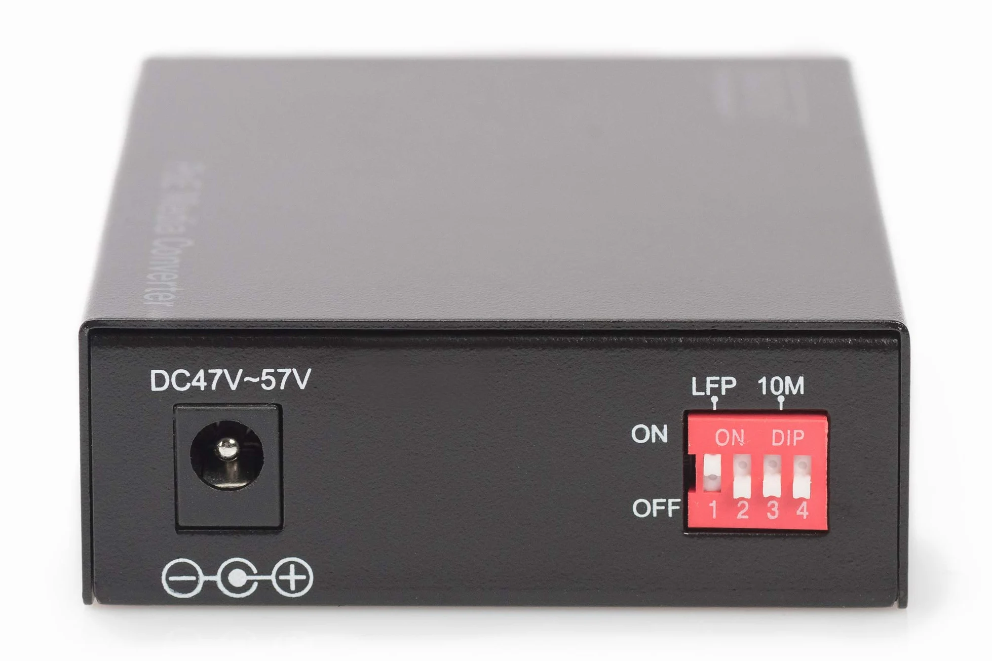 DIGITUS Convertisseur de média - SFP Port - Gbit Ethernet - RJ45 / SFP 1000Base-LX - Avec PoE Injector - Noir