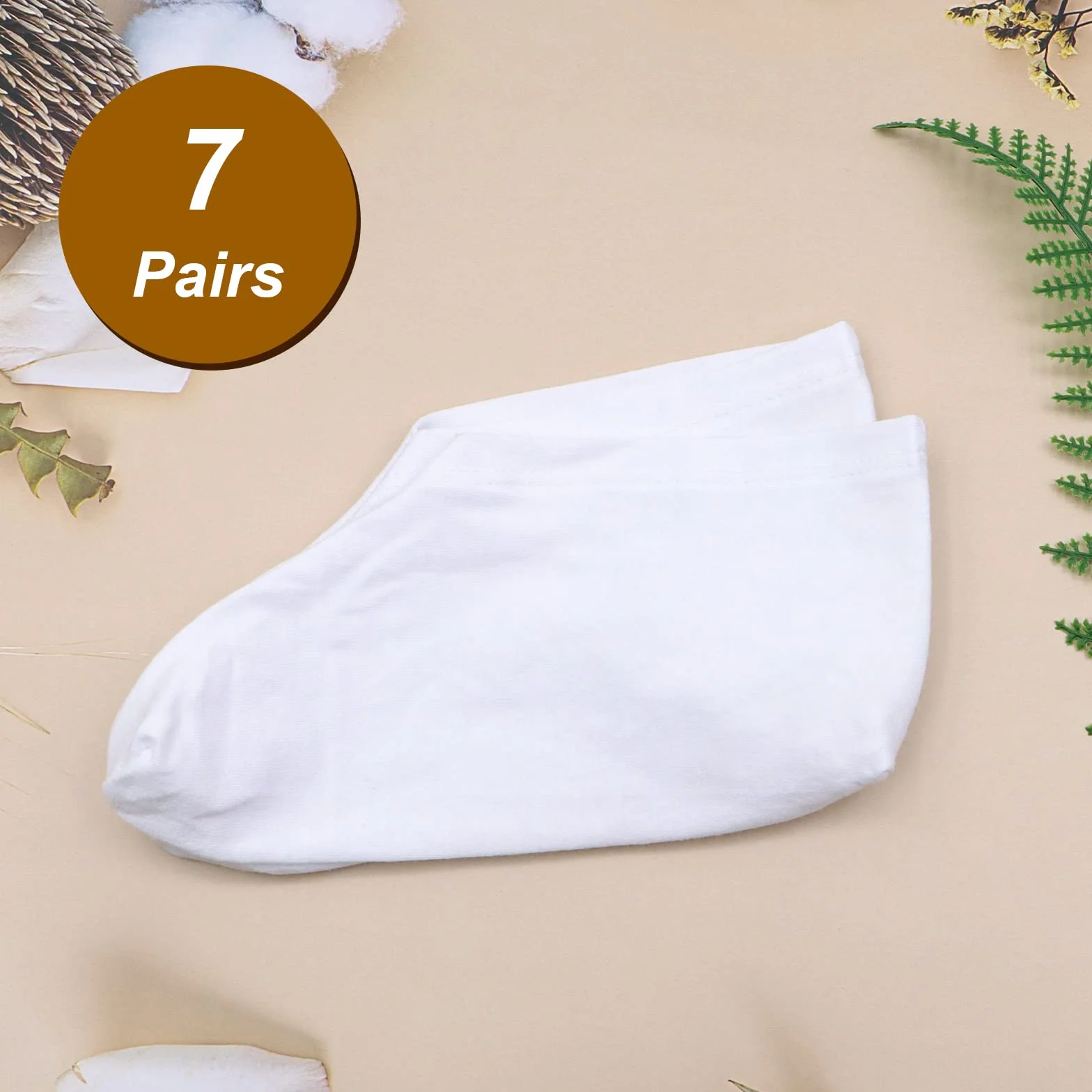 Scettar Lot de 7 paires Chaussettes Hydratantes Antidérapantes Gel Spa Pieds - Chaussettes Coton Femmes Hommes - Soin Callosités Pieds Secs