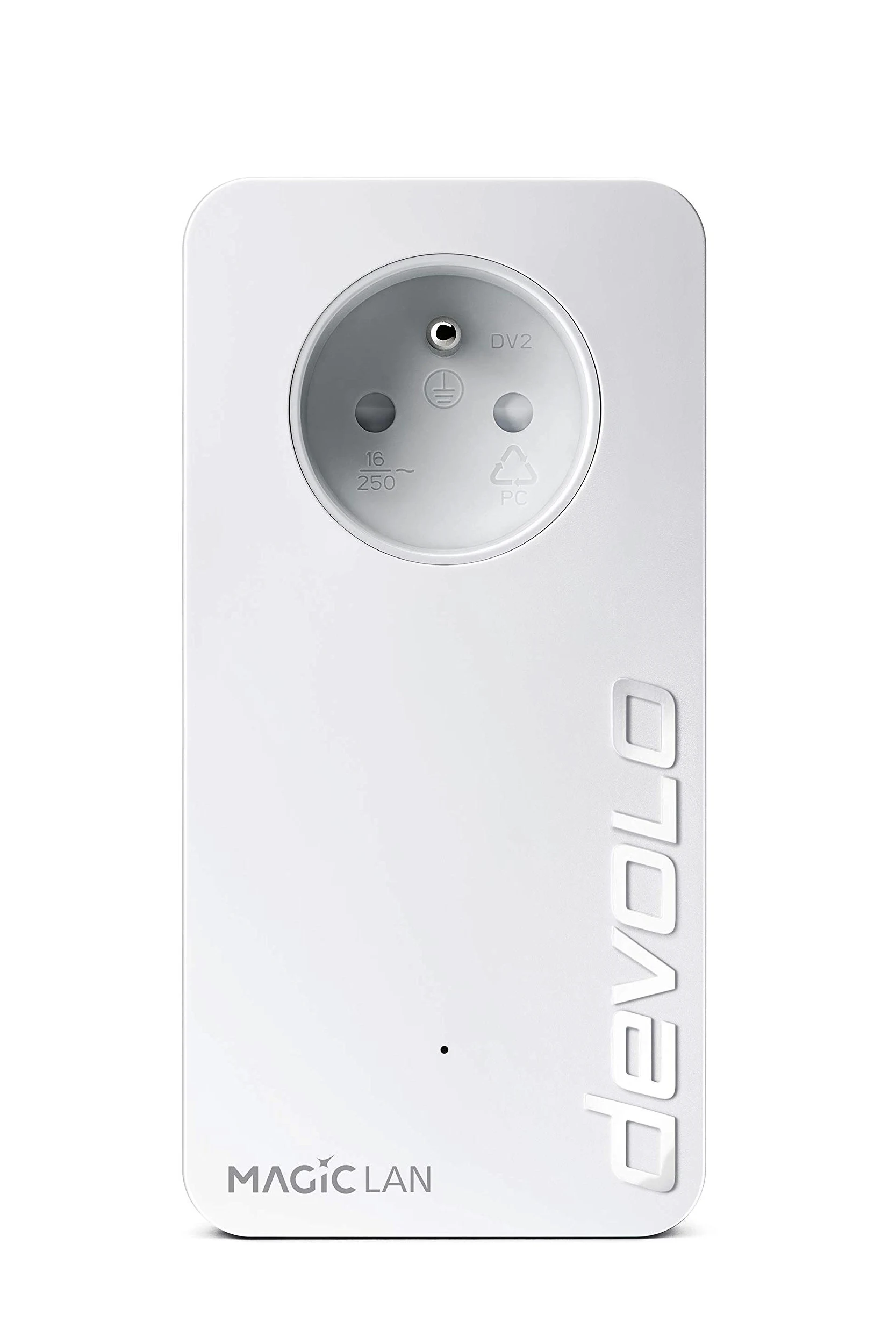 devolo Magic 2 WiFi 5 (AC) Multiroom Kit : 3X Adaptateurs CPL WiFi, Prise Gigogne & Magic 2 LAN Triple Adaptateur d'extension : 1x Adaptateur CPL, Prise Gigogne (2 400 Mbits, 3X Gigabit Ethernet)