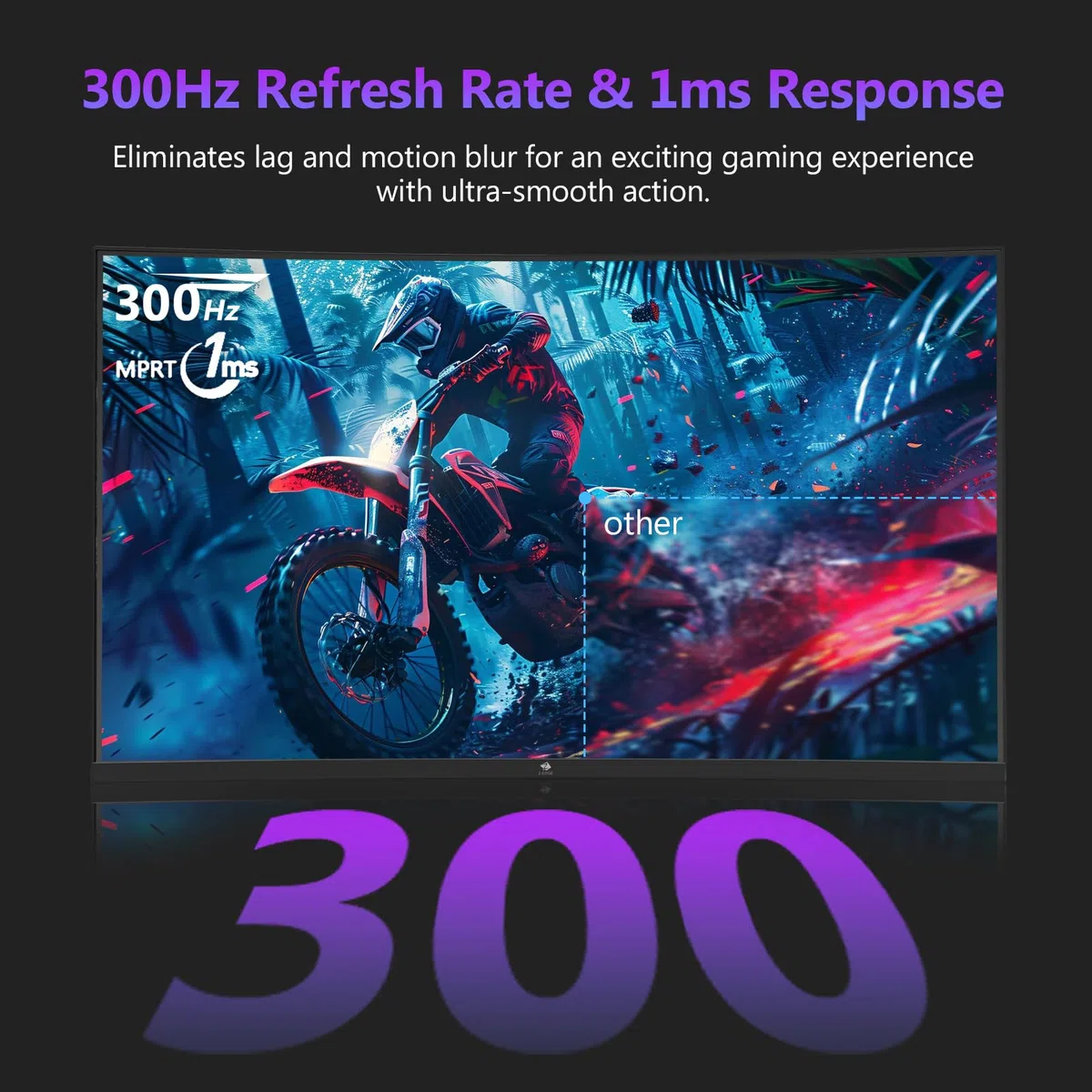 Z-Edge Ecran Gaming Incurvé 27" 300Hz FHD 1500R 1ms FreeSync HDR RGB