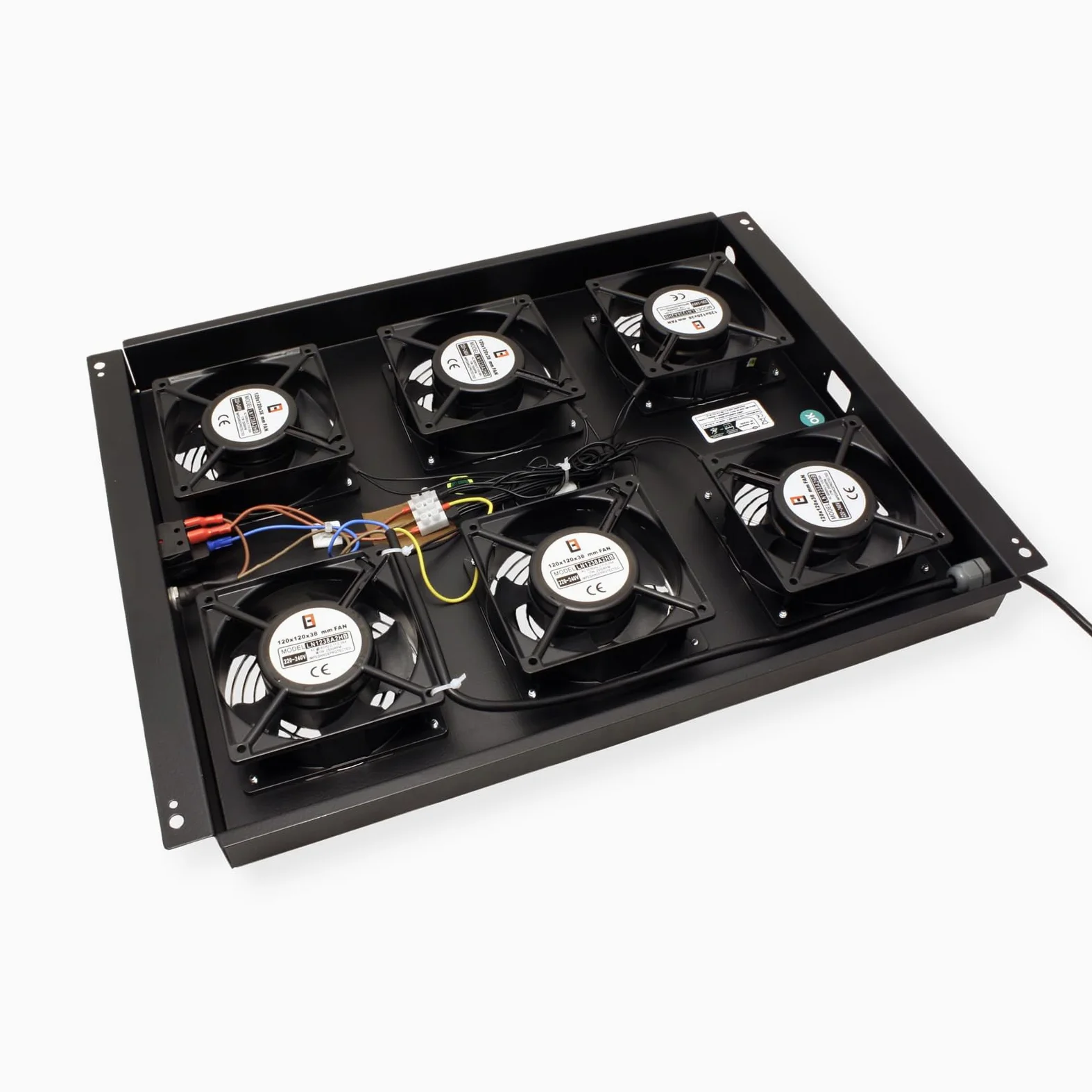 ROLINE Unité de Ventilation de Toit 19 Pouces 6 Ventilateurs, on/Off pour Armoire Serveur Noir