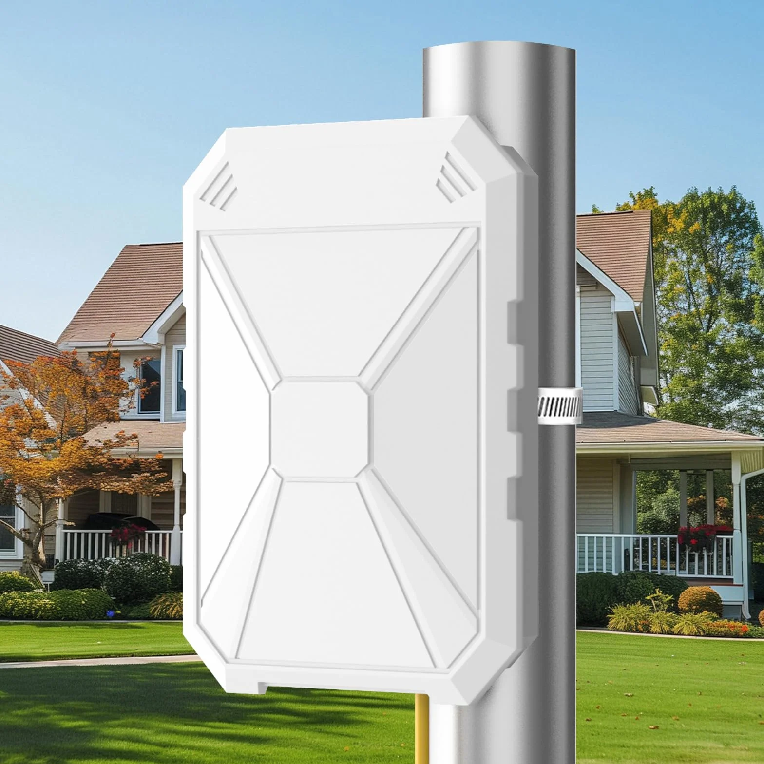 N300 Repeteur WiFi Puissant Exterieur avec 6 Intégrées, Amplificateur WiFi Exterieur Longue Portée, IP67 RéSistant Aux IntempéRies, WPA/WPA2, Passif PoE, Port Ethernet, Convient pour La Cour, Jardin