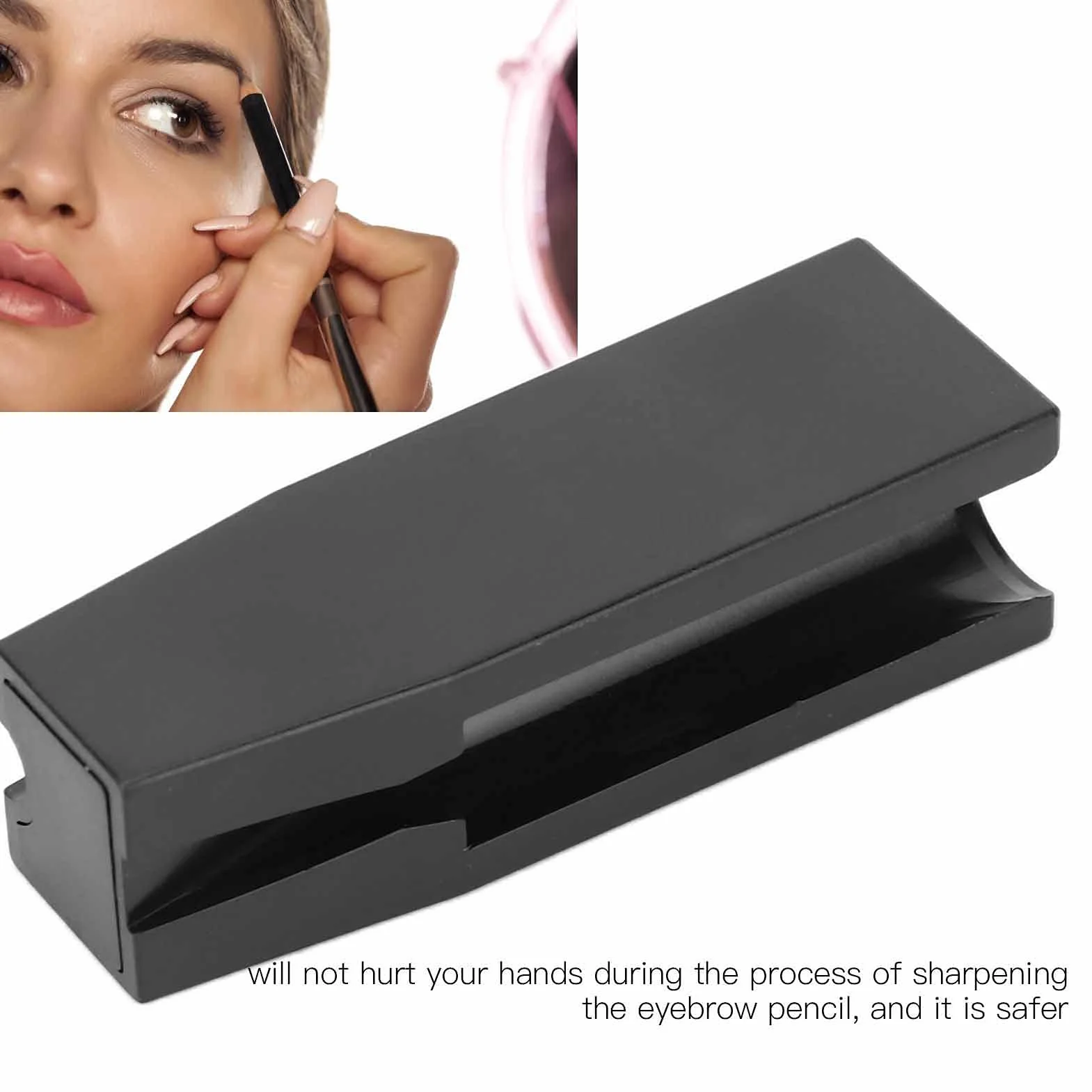 Aiguiseur de Maquillage, Outil d'Affûtage de Bec de Canard en Plastique Crayon à Sourcils Beauté Cosmétique