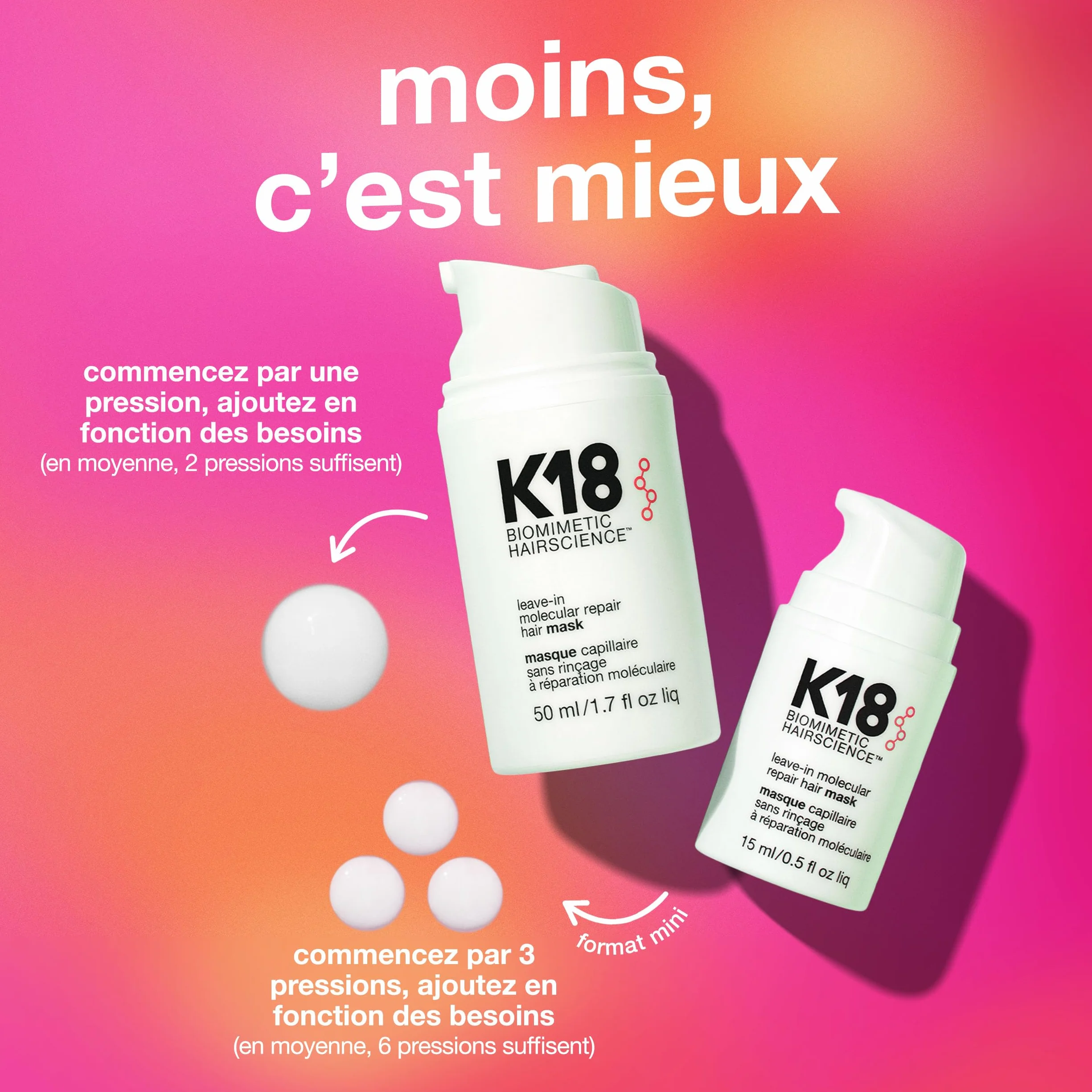 K18 Leave-In Molecular Repair Hair Mask