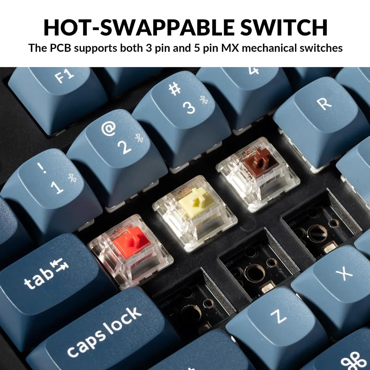 Keychron V1 Max 75% Mise en Page Clavier Mécanique sans Fil Personnalisé, 2.4GHz Bluetooth Cable Connection QMK/VIA Programmable, Hot-swap Gateron Jupiter Rouge Switch pour Mac/Windows/Linux FR Layout