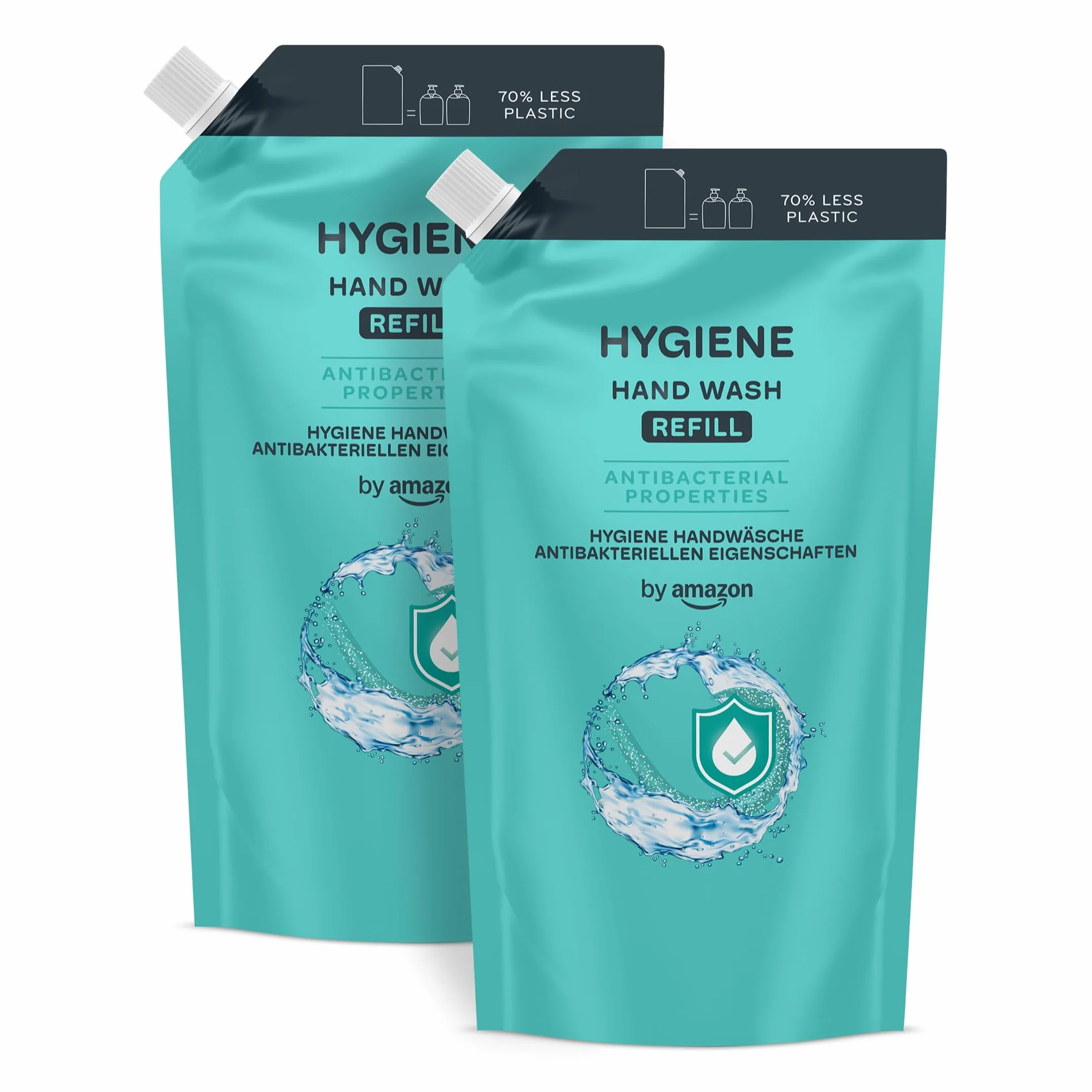 Savon pour les mains antibactérien recharge Amazon 2 x 1 000 ml