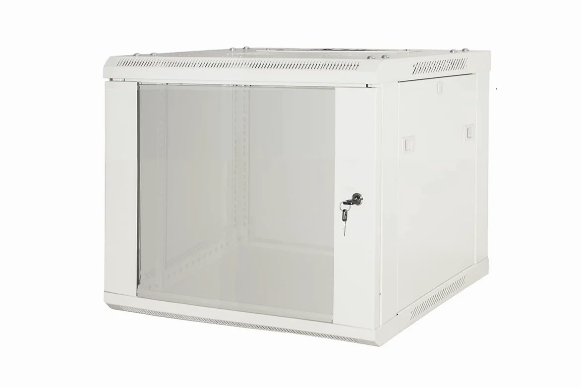 Armoire Rack 19" 6 unités murales (a) 370 x (L) 600 x (p) 450 Gris démonté Porte Verre
