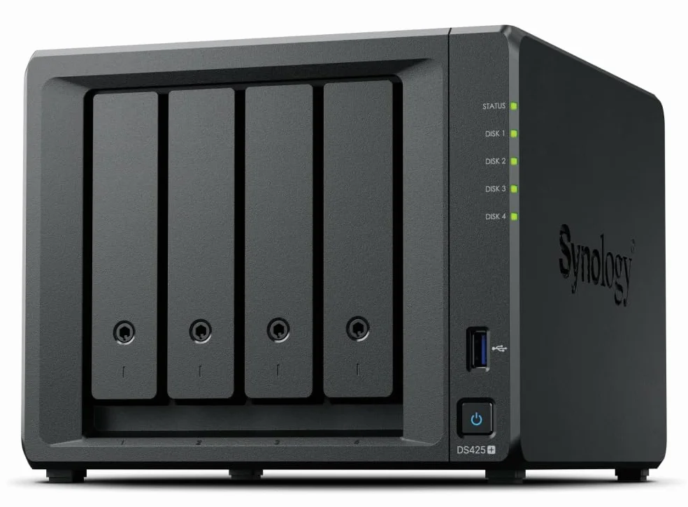 Synology DiskStation DS425+ NAS Serveur de Stockage Intel Celeron J4125 2 Go DDR4 Noir