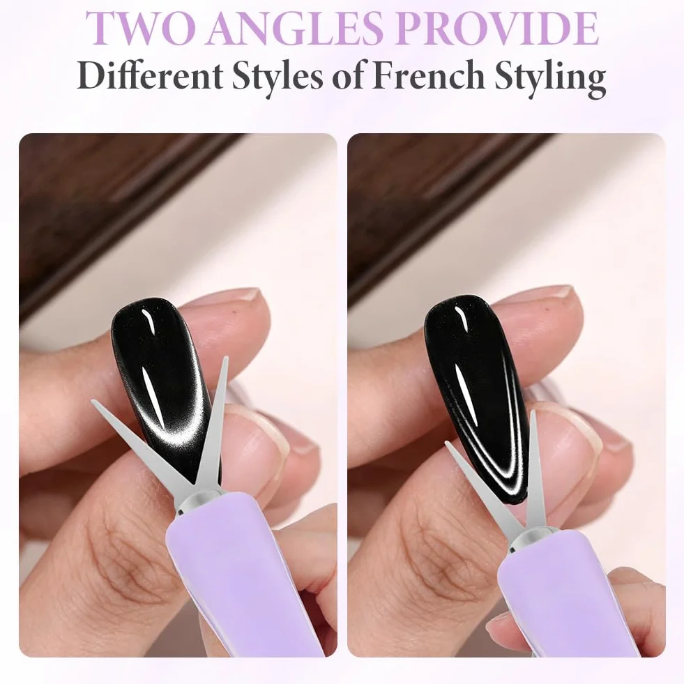 8 in 1 Cat Eye Magnet Set, 7 Pièces Aimant Ongle, Outils de Nail Art DIY avec Lapin et Cœur