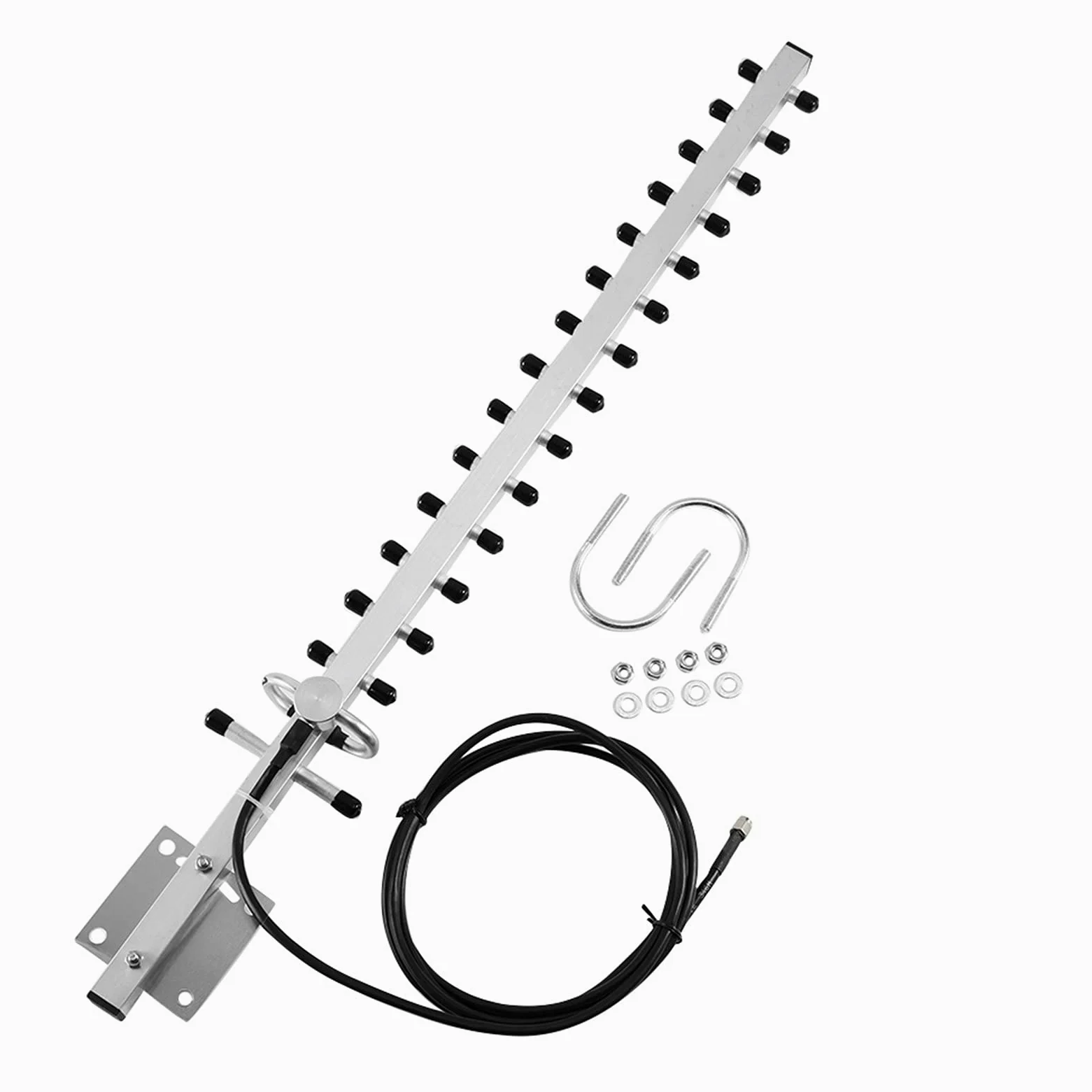 Antenne Directionnelle WiFi RP-SMA, 25 DBi Haute Performance, Prolongateur de Portée pour Modems et Routeurs, Alliage D'aluminium Léger, avec Antenne RP-SMA