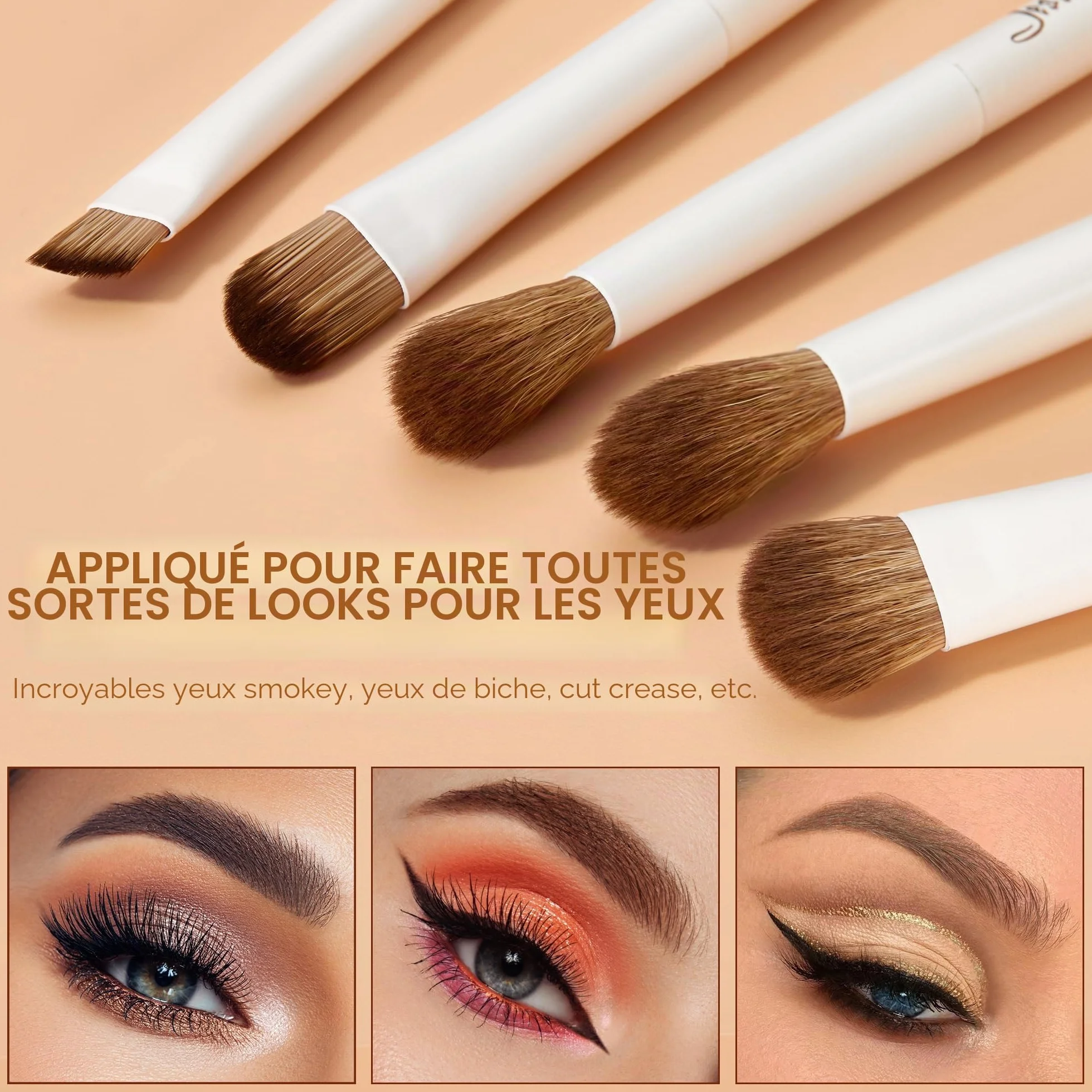 Jessup Pinceaux Maquillage 14pcs Set Brosse Fond de Teint Poudre Contour Fard Paupières Surbrillance Blush Correcteur Sourcil Liner Synthétiques T329