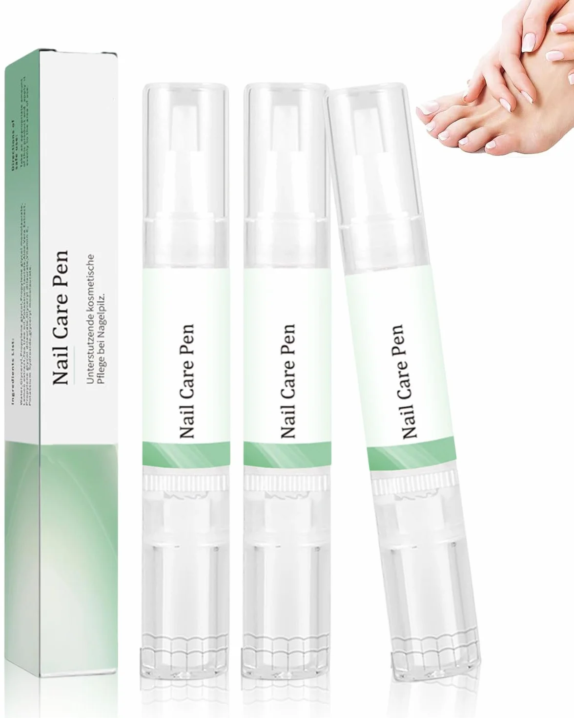 Health Routine Nail Care Pen 3 pièces, Stylo soin des ongles huile de tea tree