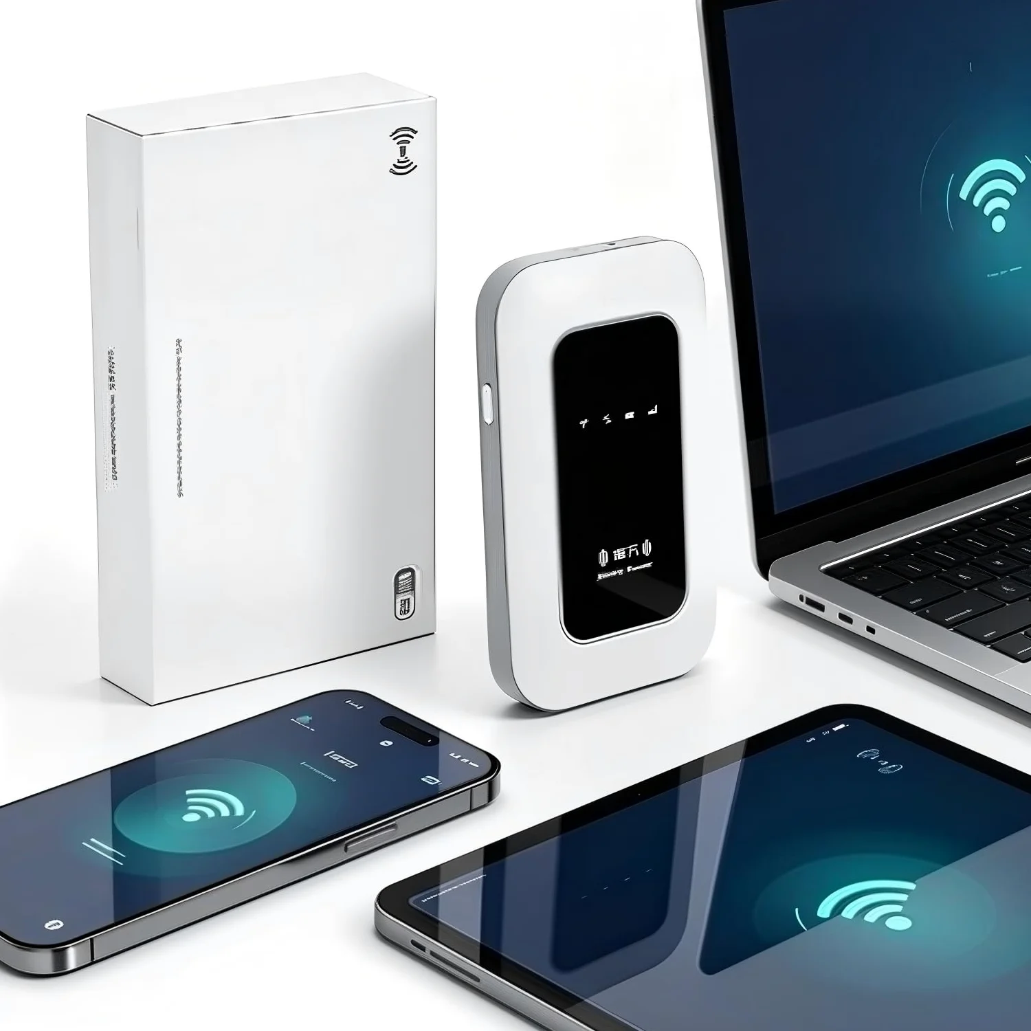 Routeur WiFi 4G/5G Portable Taille de Paume, Modem Mobile Débloqué Tous Opérateurs, Connexion Jusqu'à 20 Appareils, Débit Rapide pour Voyages, Télétravail et Camping en Europe