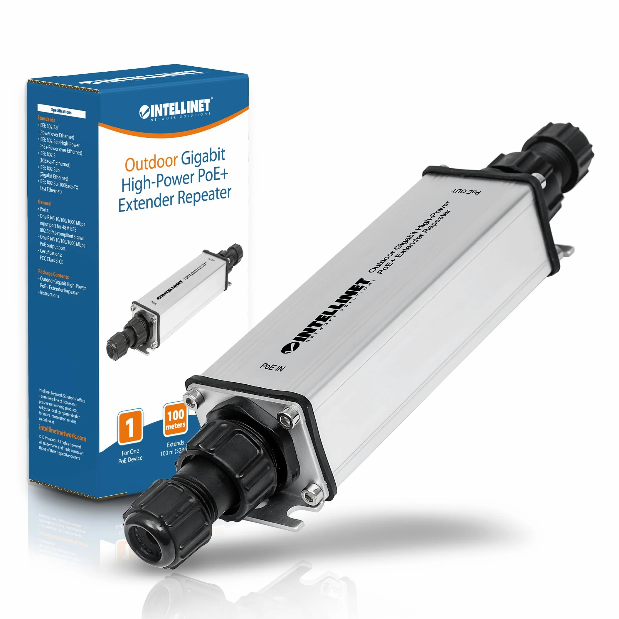 Extender Repeater PoE + Gigabit high-power pour extérieur