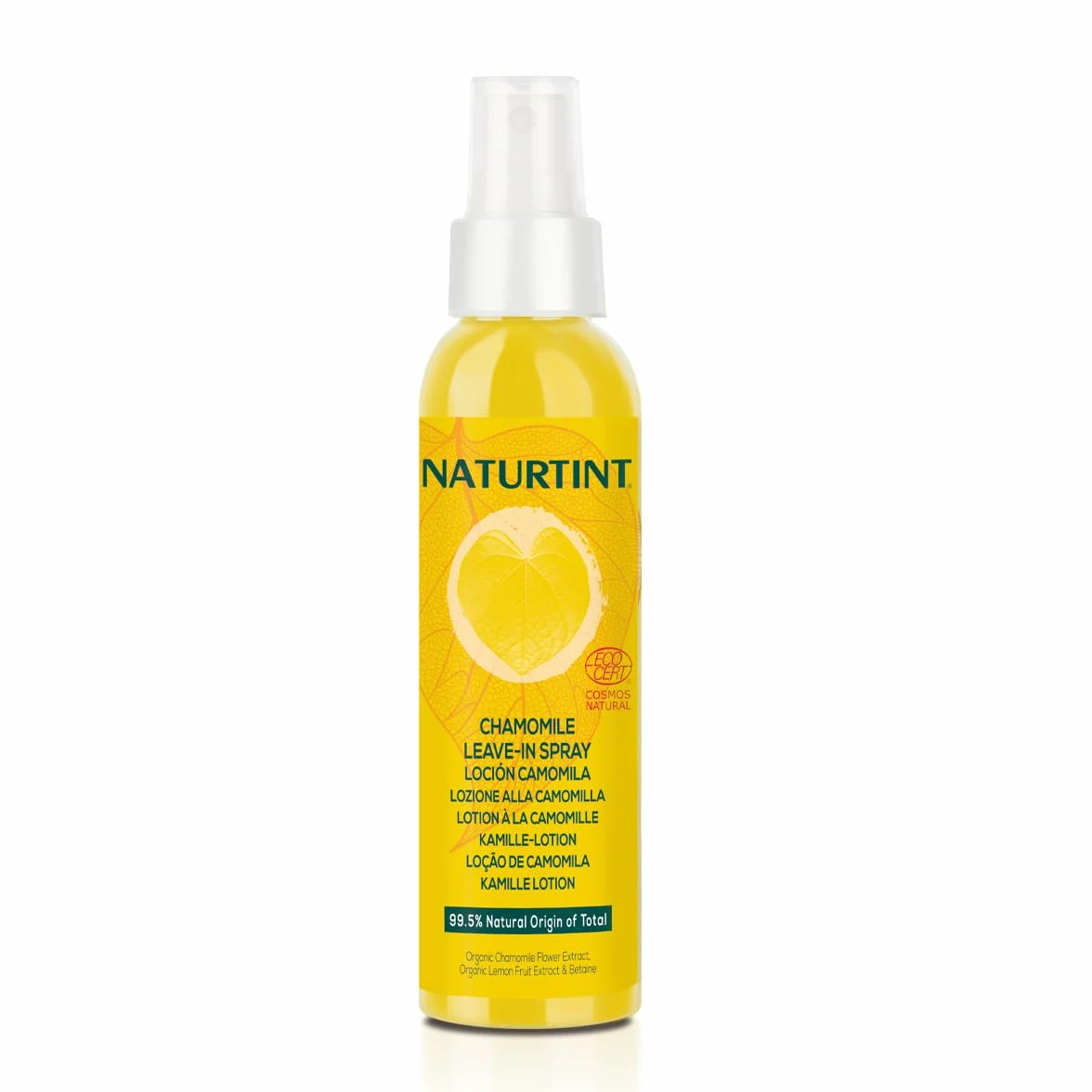 Naturtint Loción de Camomila Aclara Cabello Reflejos Dorados Protector Solar ECOCERT 99,5% Ingredientes Naturales 125ml