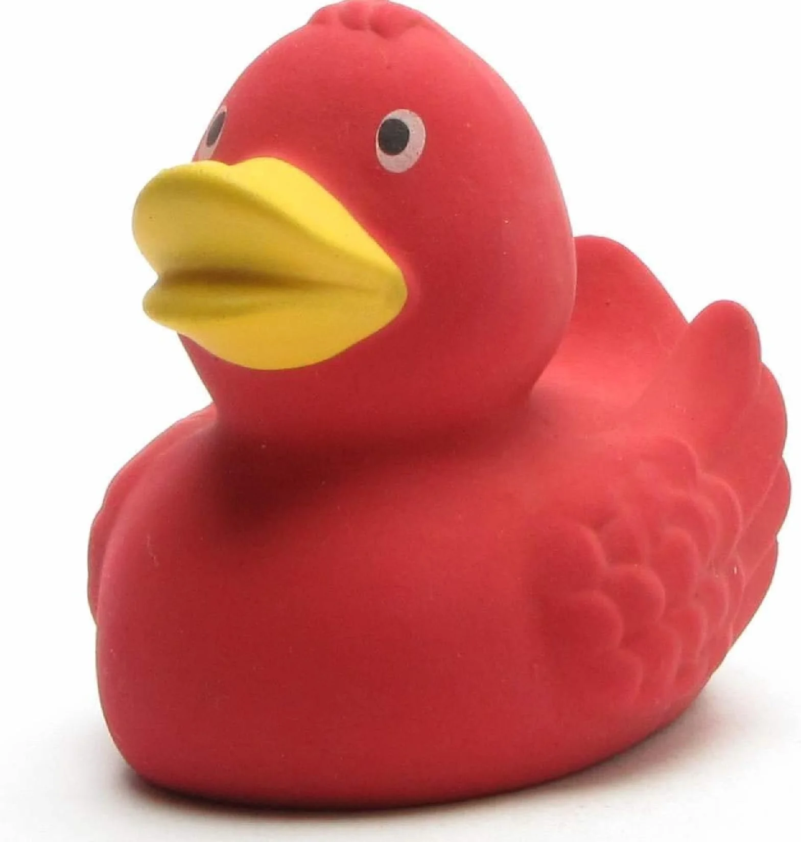 Canard de bain en caoutchouc naturel rouge 7,5 cm