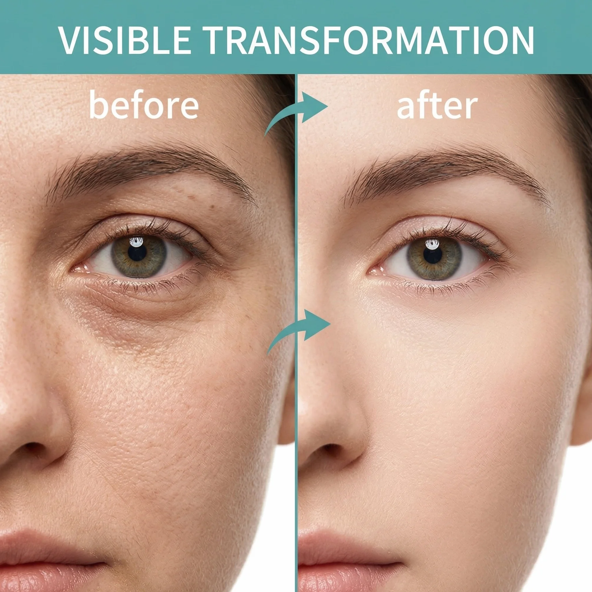 Patchs pour les Yeux à Micro-aiguilles Dissolvantes Anti Cernes Poche Éclat, Patch Nano Microneedle avec Acide Hyaluronique Peptides