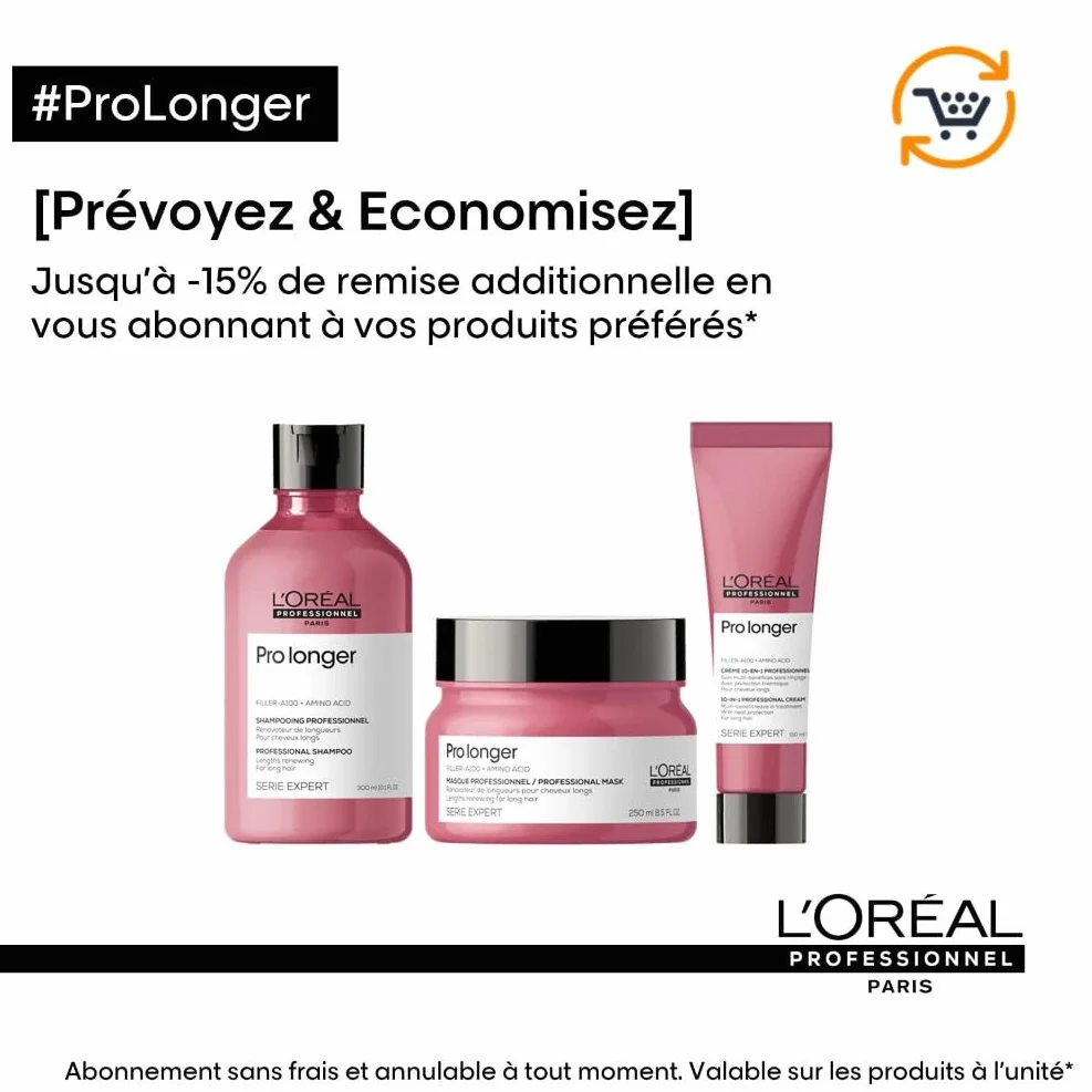 L'OREAL PROFESSIONNEL Pro Longer Renovateur de Longueurs Restauration Capillaire Force Brillance Cheveux Longs