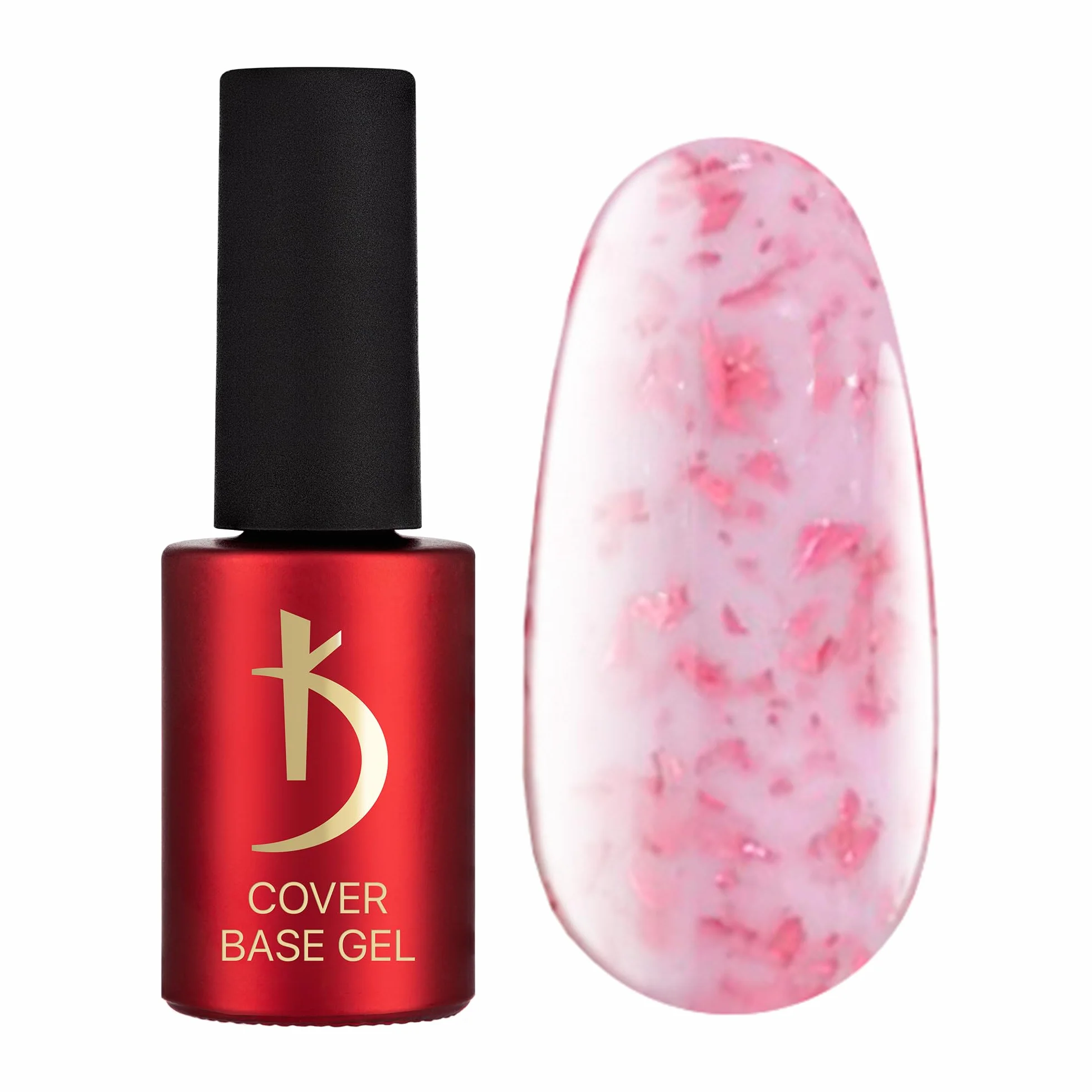 Kodi Professional Vernis Semi Permanent Laiteux Lilas Brillants Flocons Camouflage 7ml Base Gel Cover Milky Lilac Flakes Base Coat
