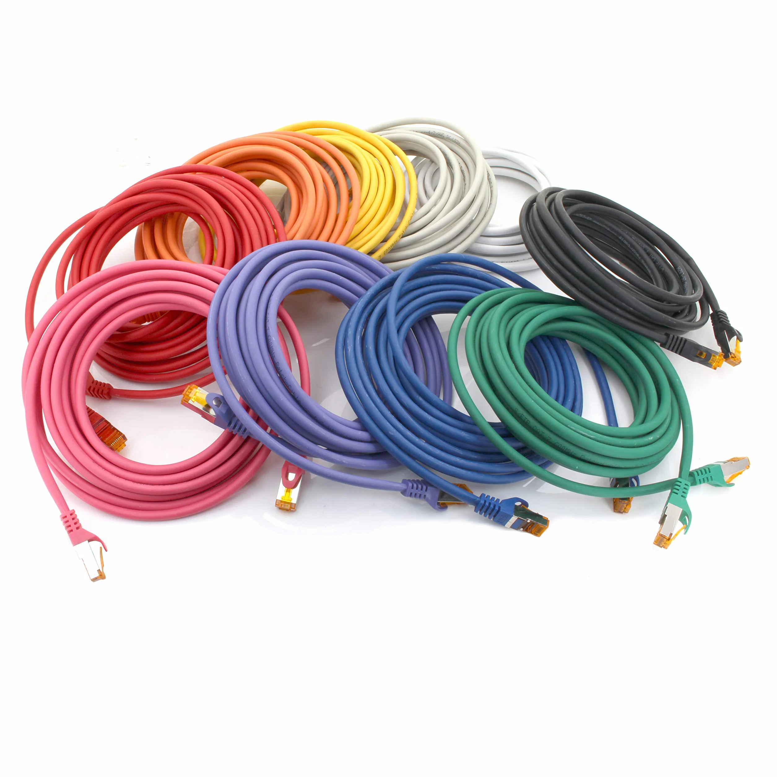 Câble Réseau Ethernet Cat7 SFTP 10 GB/s RJ45 0,25m 10 Couleurs