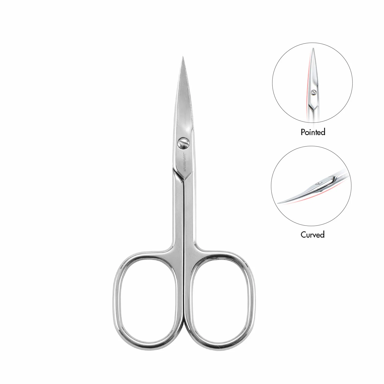 JARVISTAR Ciseaux à ongles incurvés 95 mm manucure pédicure