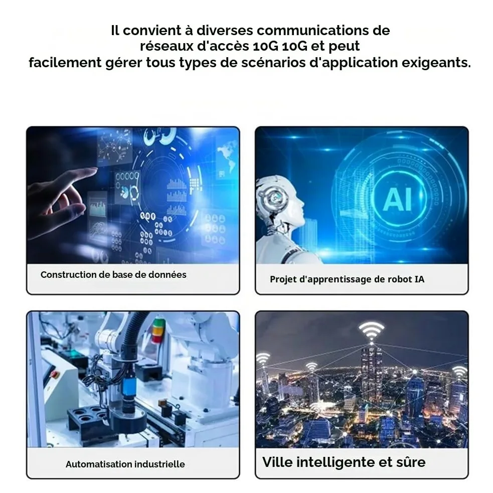 Carte Réseau PCIe NIC 10Gb avec Puce RTL8127, Port RJ45, Acquisition de Vision PCI-Express X1 pour, pour Win10/Win 11.