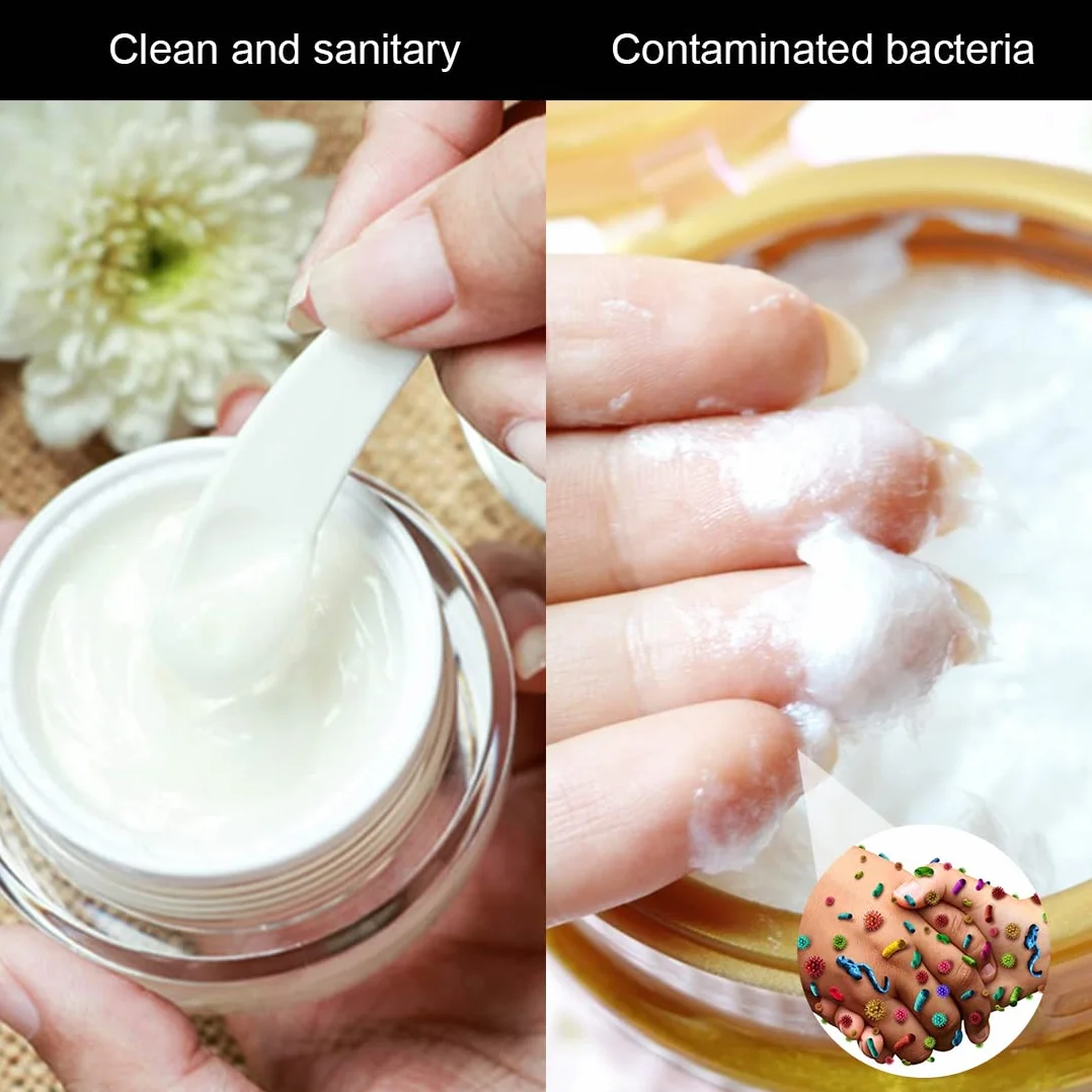 Spatules de maquillage crème 60pcs mini cuillère en plastique cosmétique pour visage masque