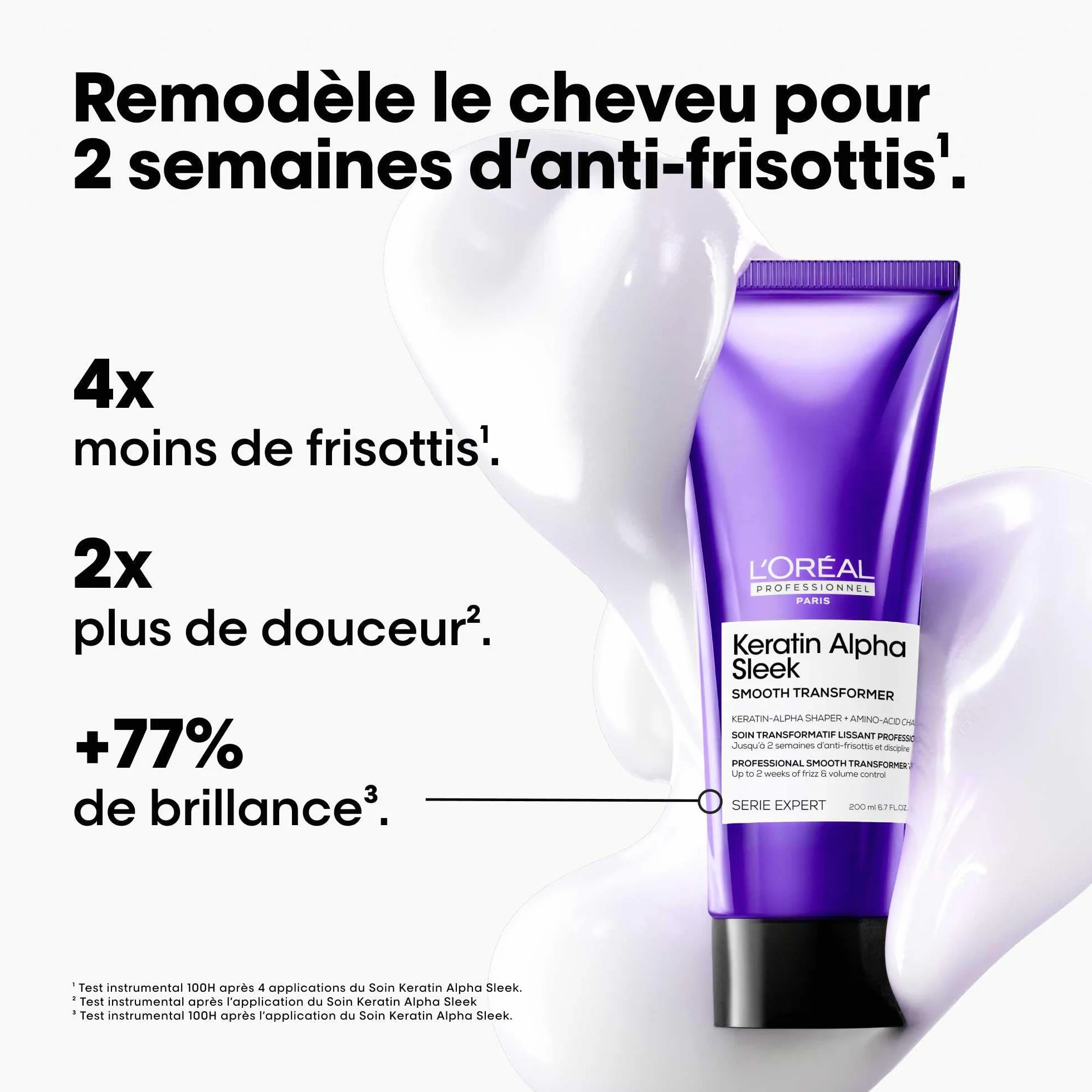 L'OREAL PROFESSIONNEL Soin Cheveux Lissant Keratin Alpha Sleek Anti-Frisottis 200 ml